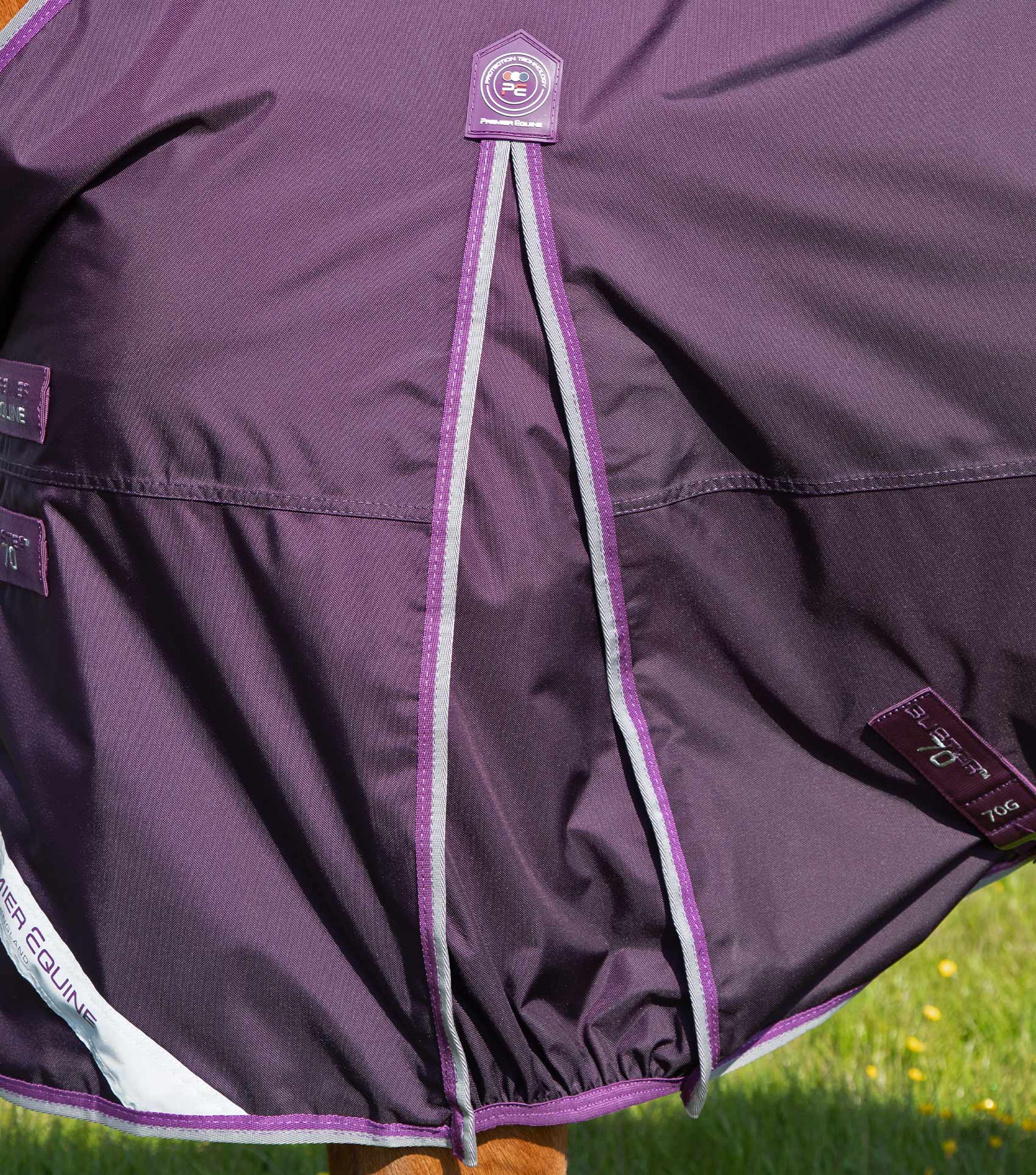 Buster 70g Turnout Rug with Classic Neck Cover Purple - Image 4