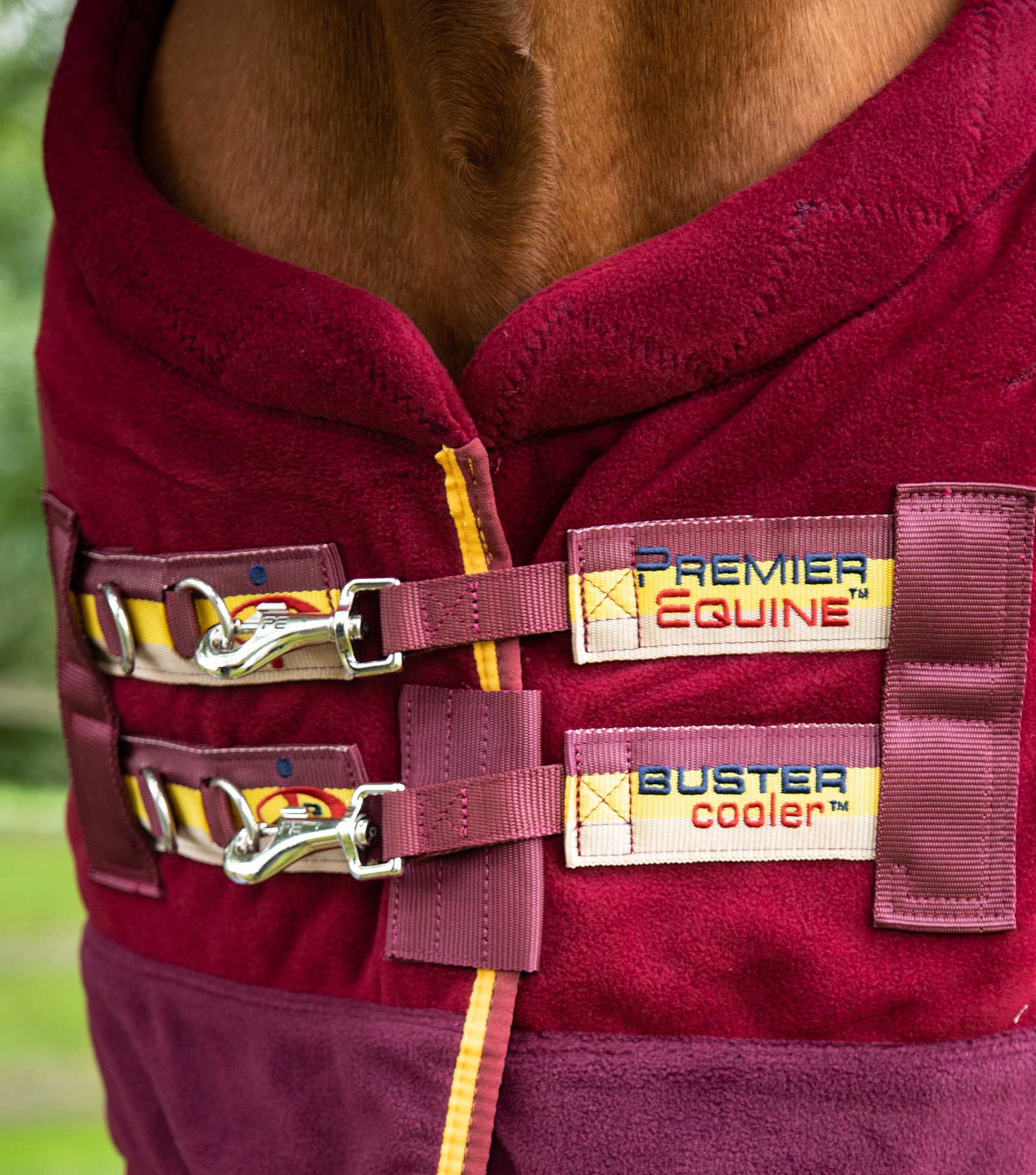 Buster Fleece Cooler Rug - Continental Edition Burgundy - Image 3