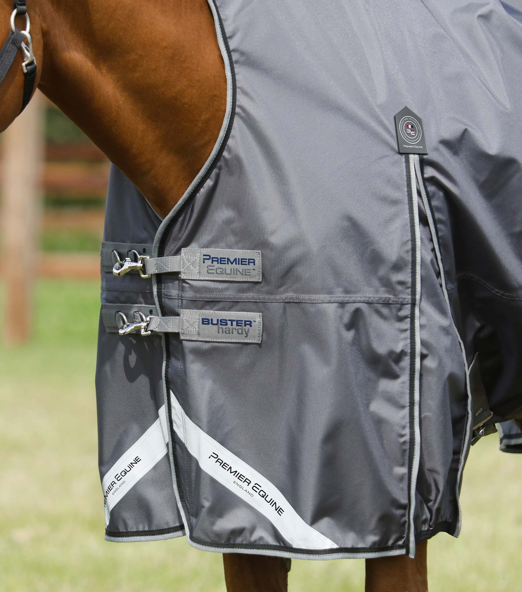 Buster Hardy 0g Half Neck Turnout Rug Grey - Image 3