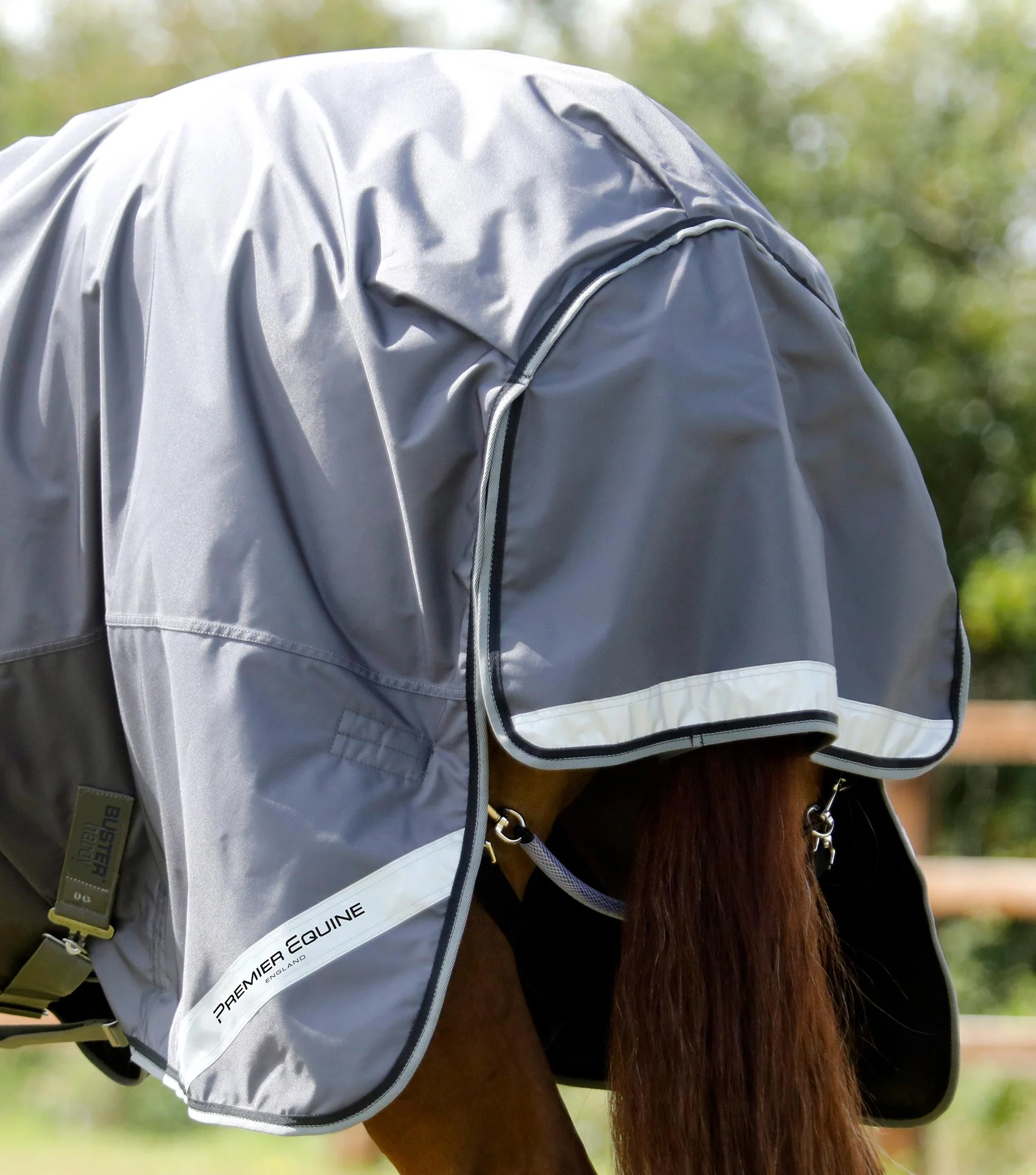 Buster Hardy 0g Half Neck Turnout Rug Grey - Image 6