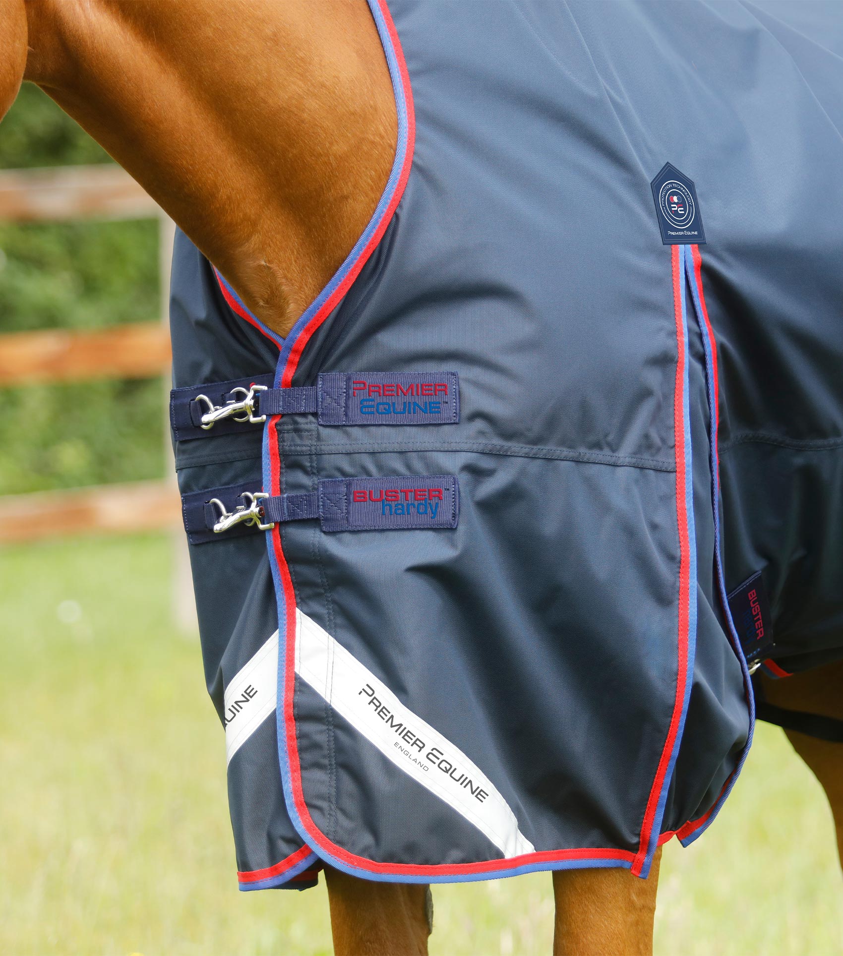 Buster Hardy 0g Half Neck Turnout Rug Navy - Image 3