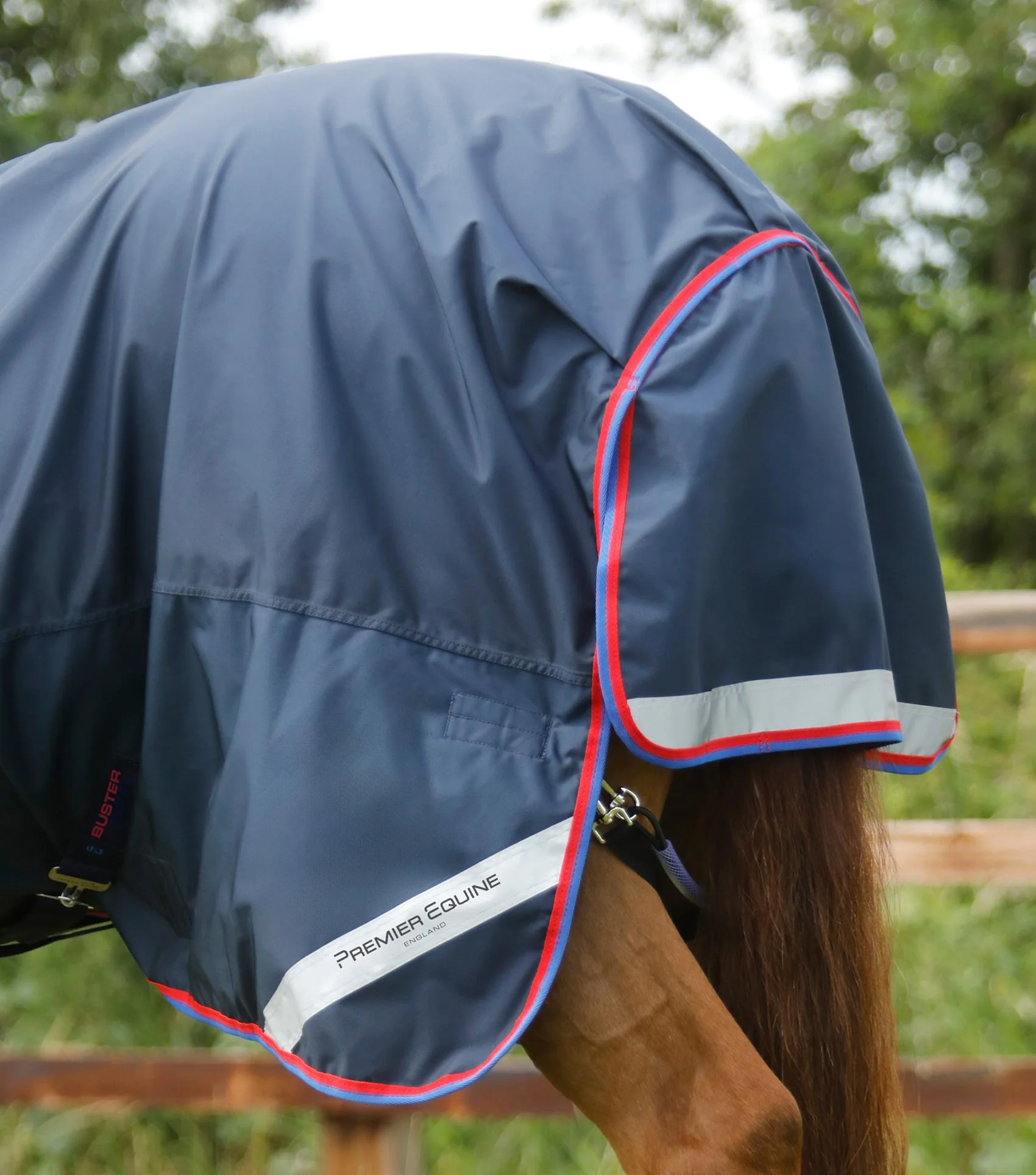Buster Hardy 0g Half Neck Turnout Rug Navy - Image 6