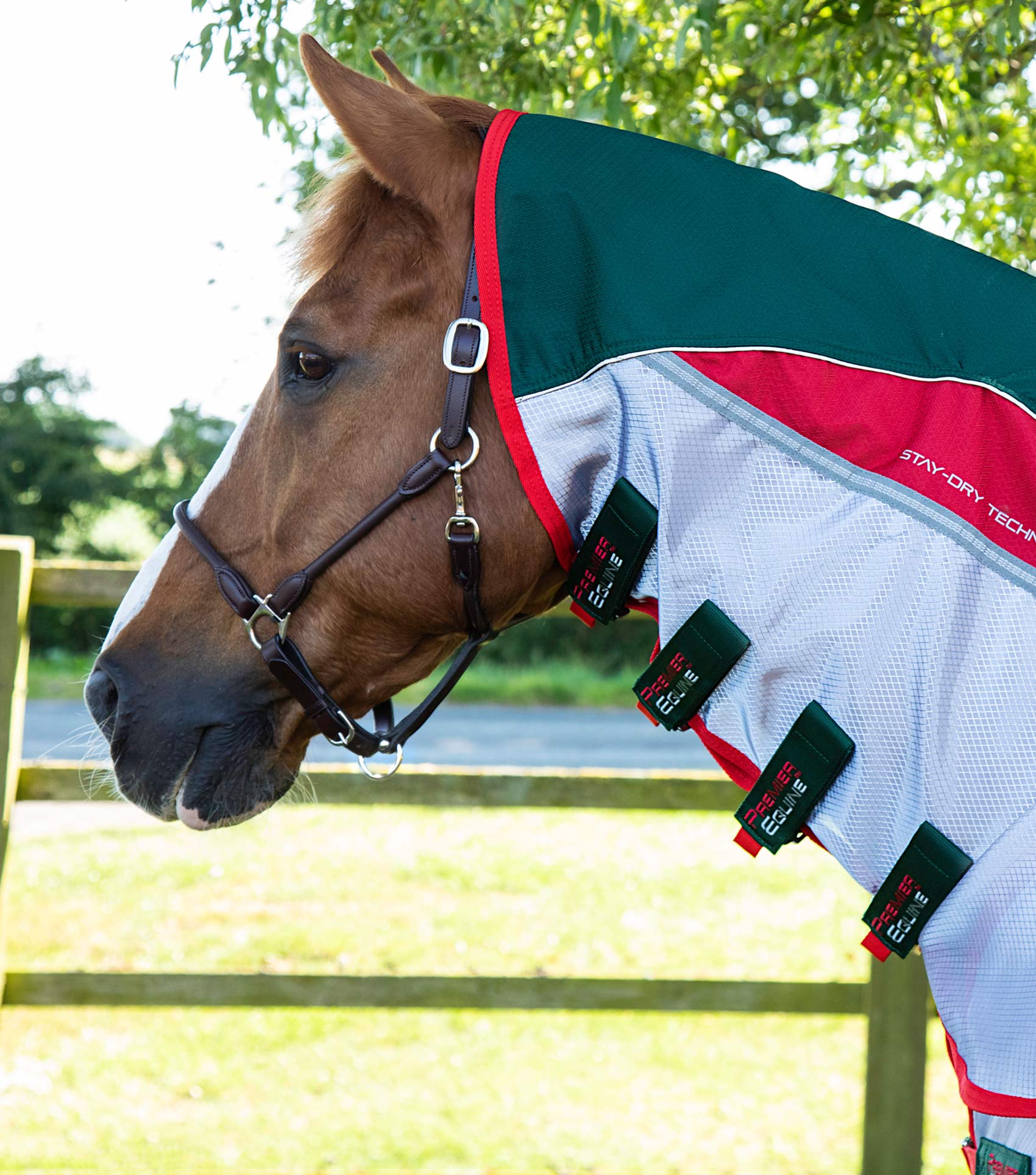Buster Stay-Dry Super Lite Fly Rug with Surcingles Green - Image 2