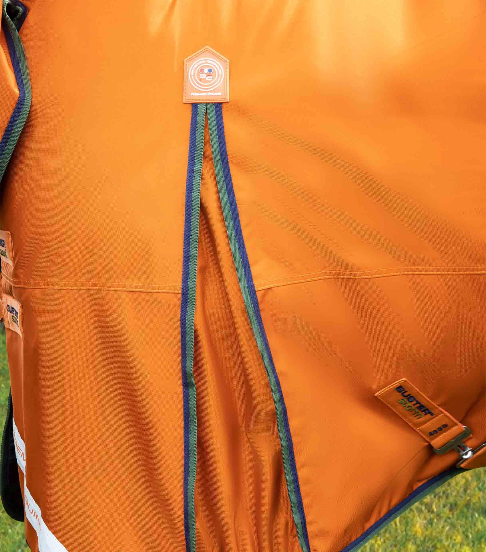 Buster Storm 400g Combo Turnout Rug with Classic Neck Burnt Orange - Image 4