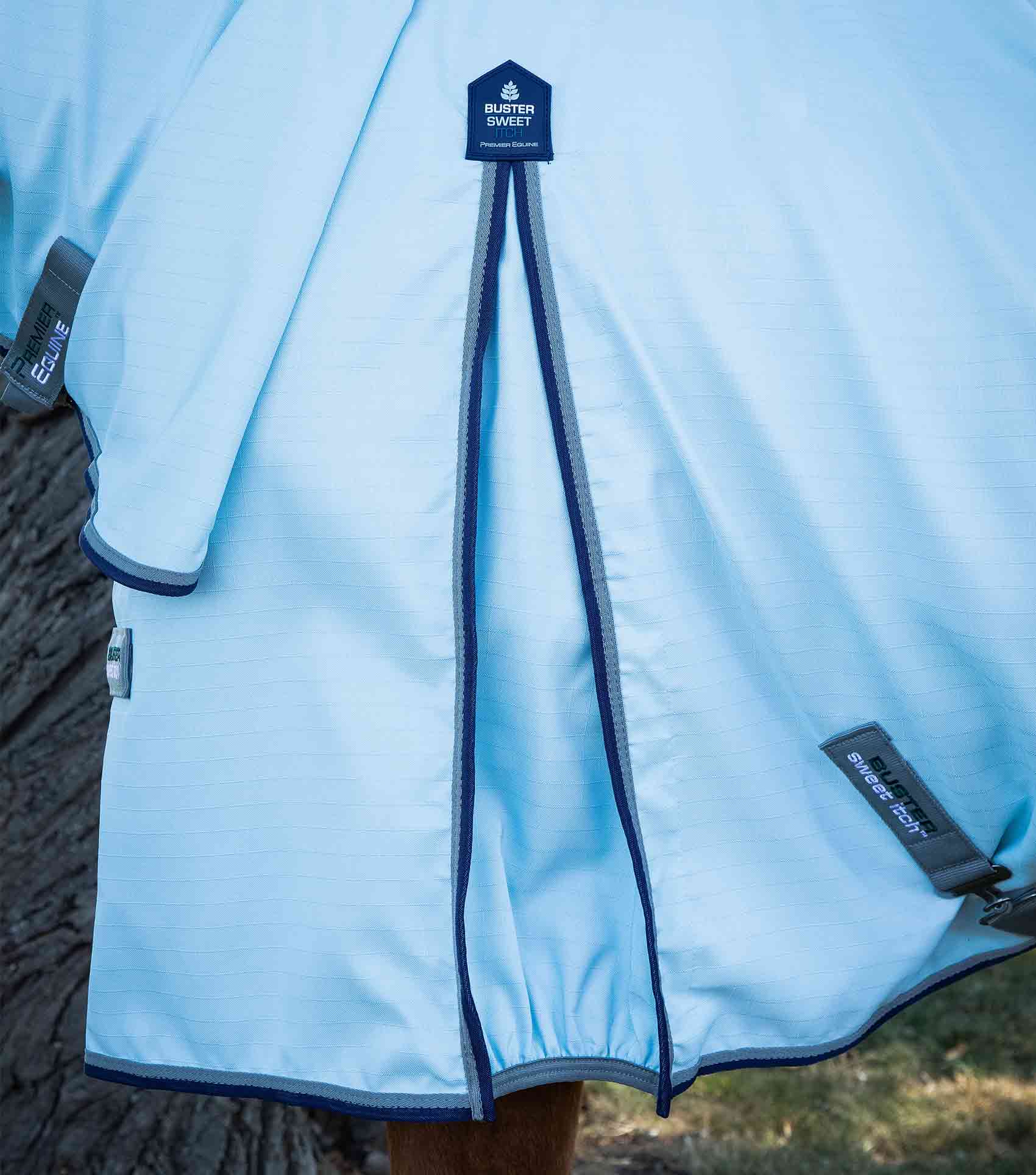 Buster Sweet Itch Fly Rug with Surcingles Blue - Image 4