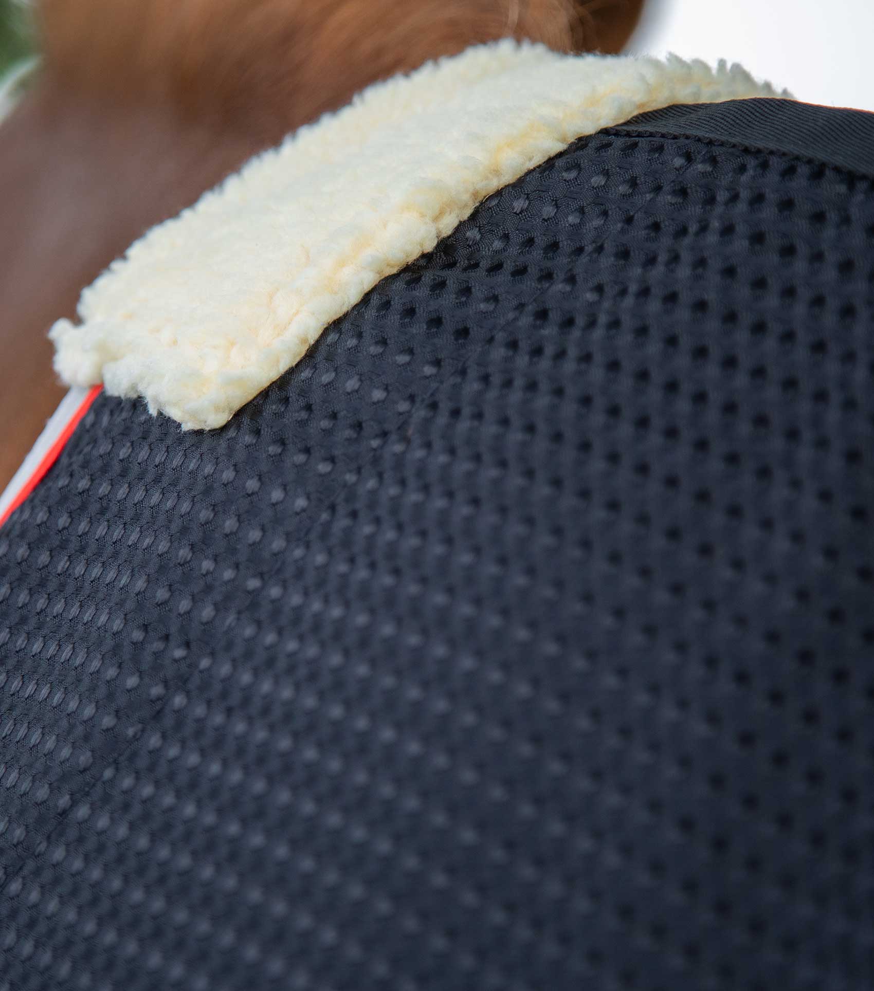 Buster Waffle Horse Cooler Rug Black - Image 3