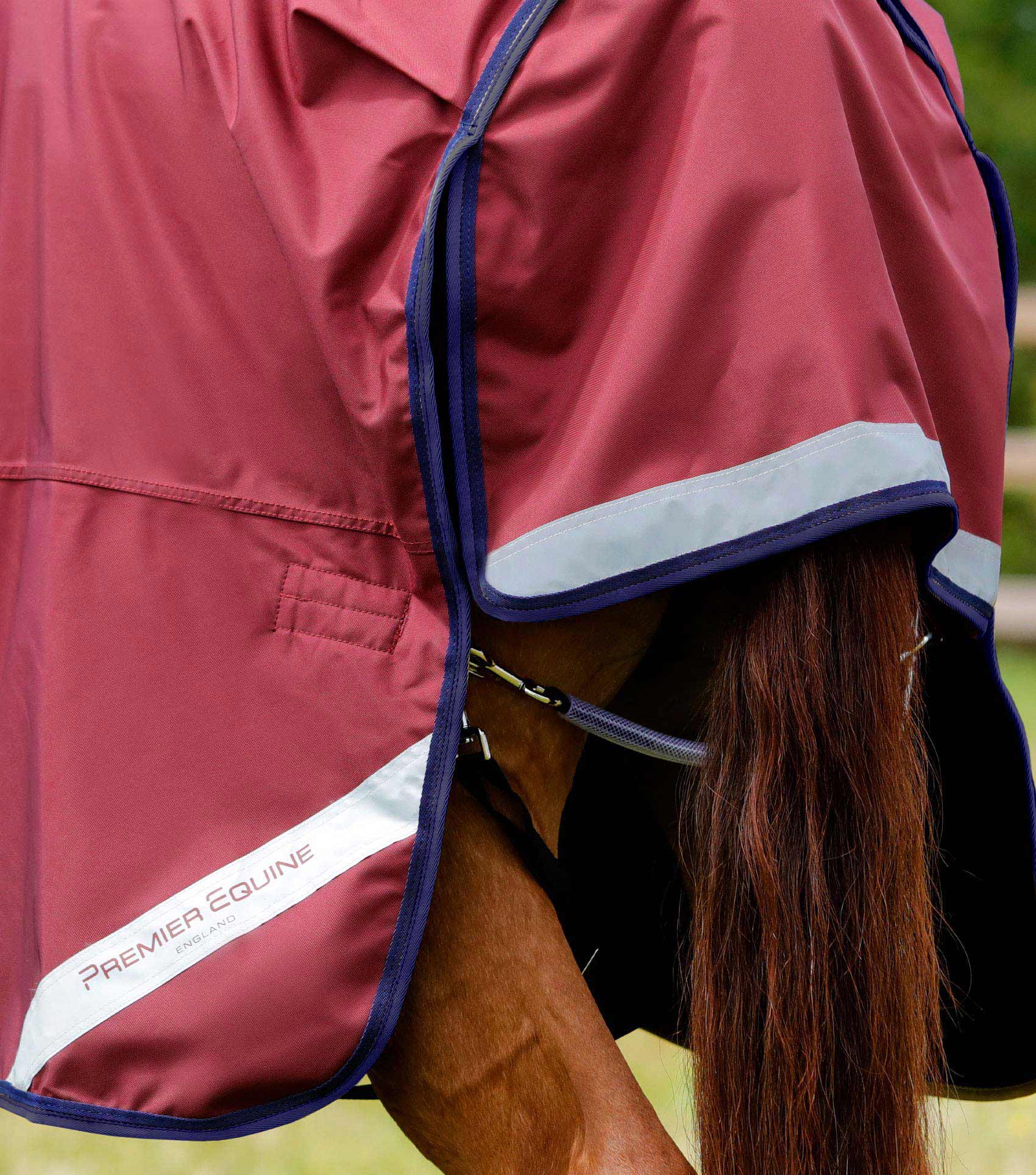 Buster Zero Original Turnout Rug Burgundy - Image 6