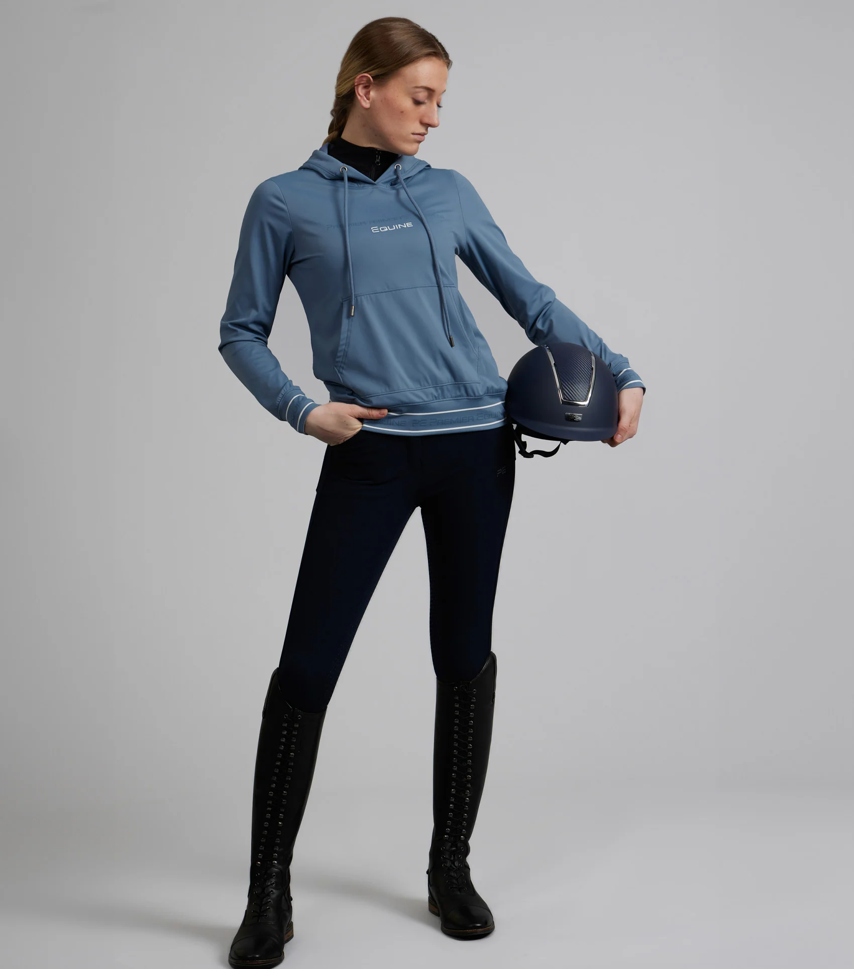 SALE - Cadenza Technical Riding Hoodie San Marino Blue - Image 6