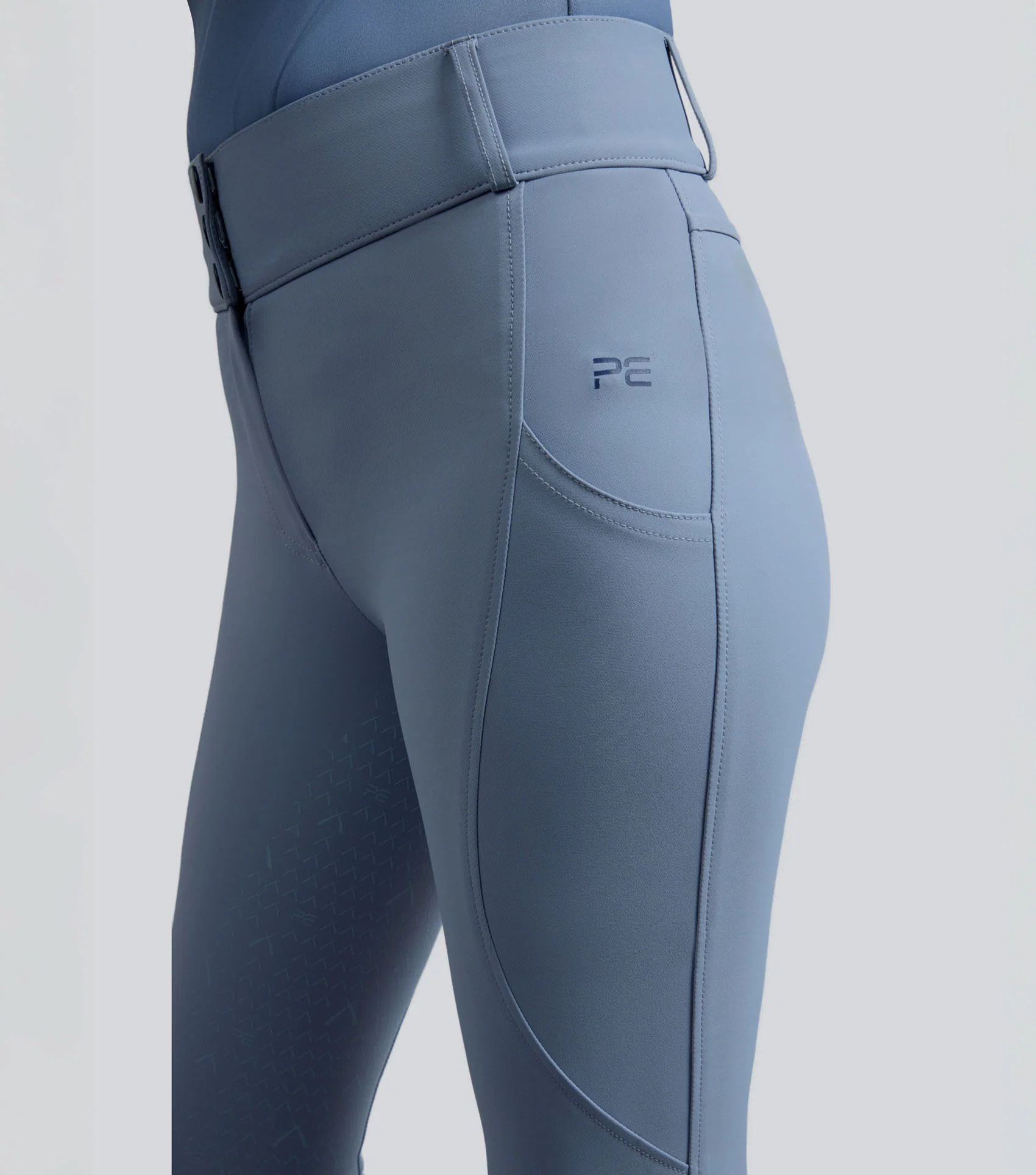 SALE - Campani Womens Full Seat Riding Breeches Dusty Blue - Image 4