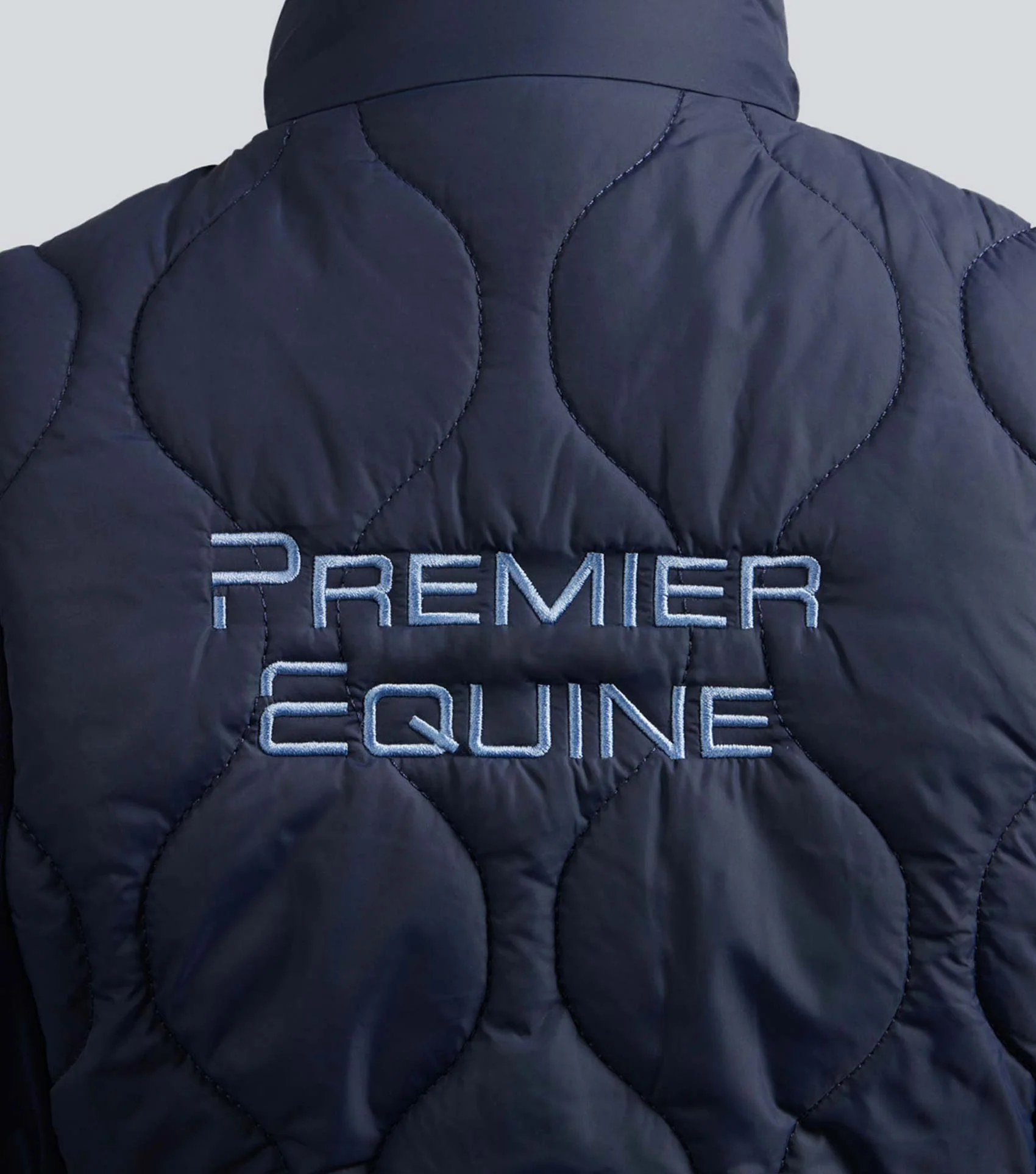 SALE - Campani Womens Quilted Riding Gilet Navy - Image 3