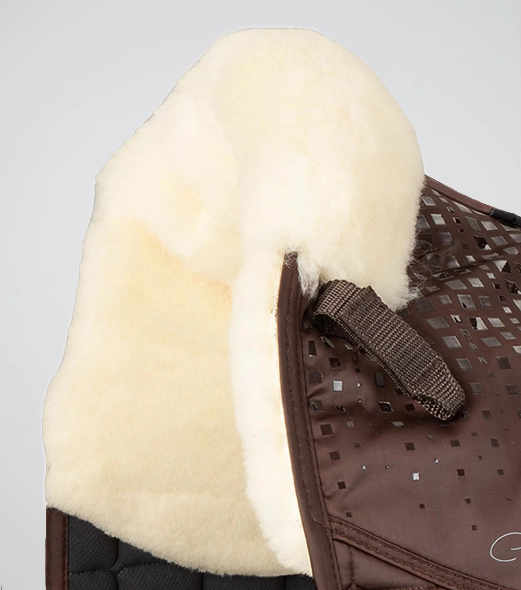 Capella Close Contact Merino Wool Dressage Square Brown/Natural Wool - Image 2
