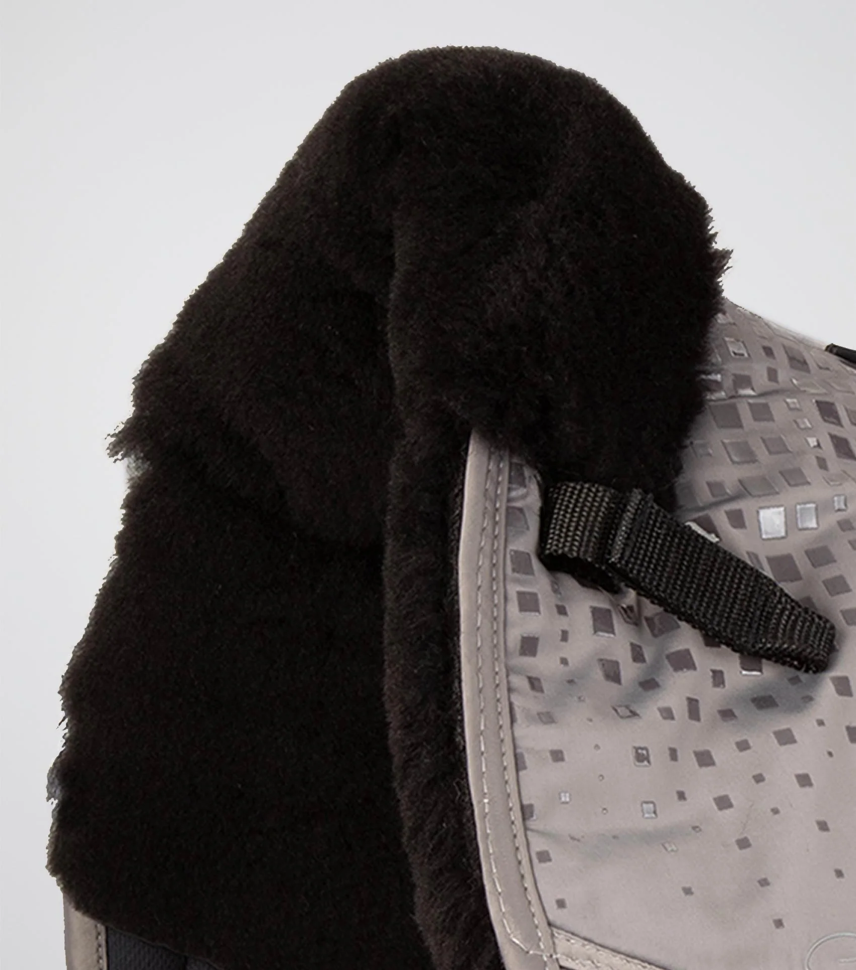 Capella Close Contact Merino Wool Dressage Square Grey/Black Wool - Image 3