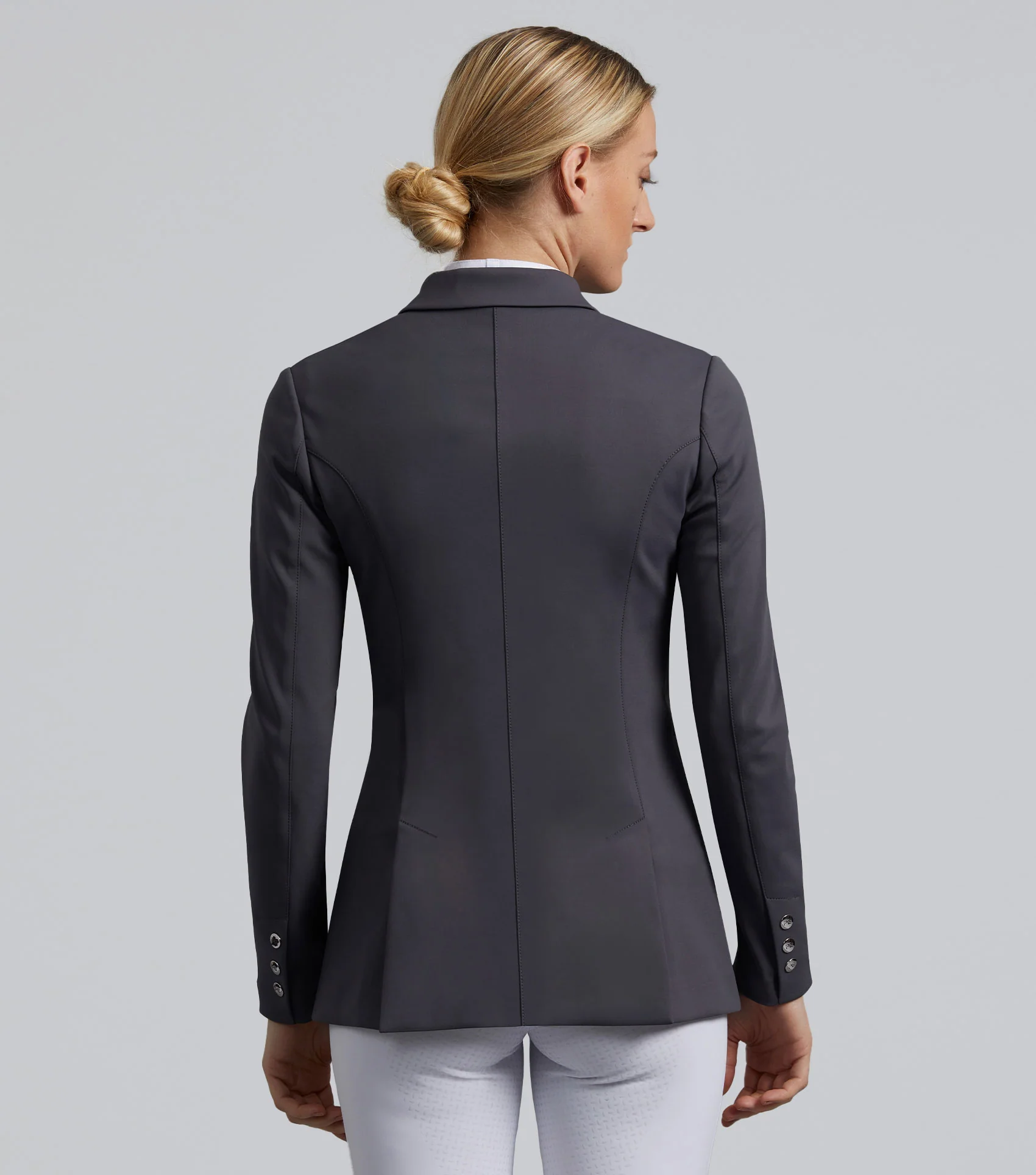 Capriole Ladies Short Tail Dressage Jacket Grey - Image 3