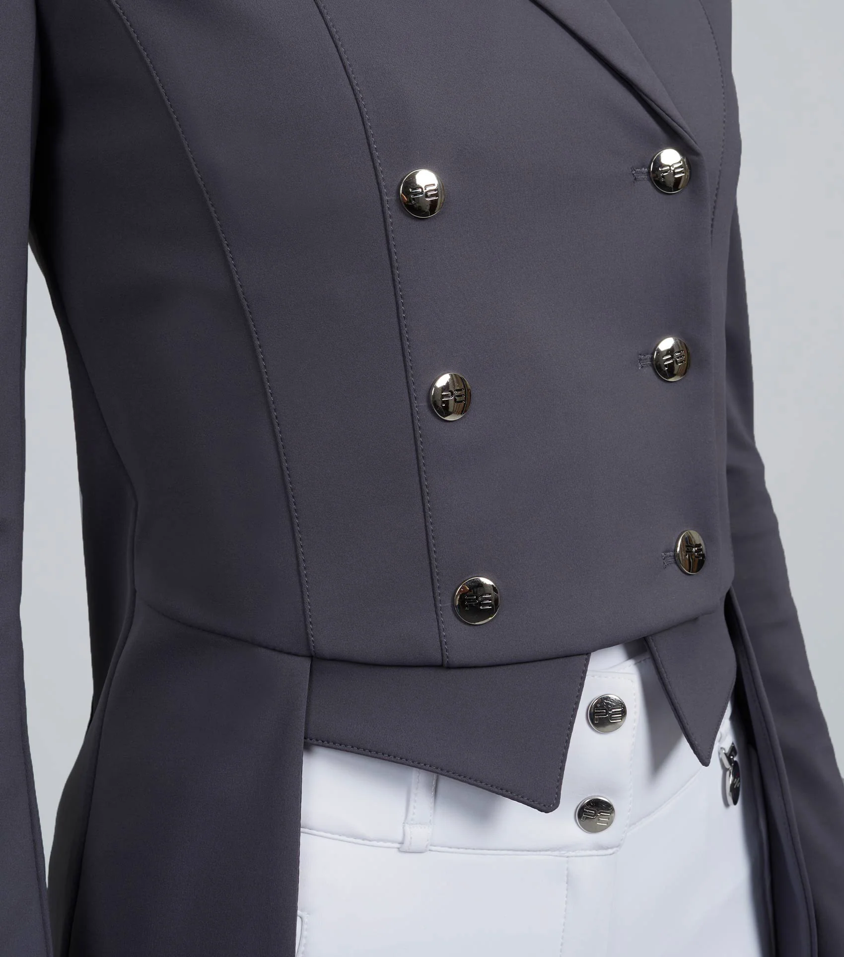 Capriole Ladies Short Tail Dressage Jacket Grey - Image 4
