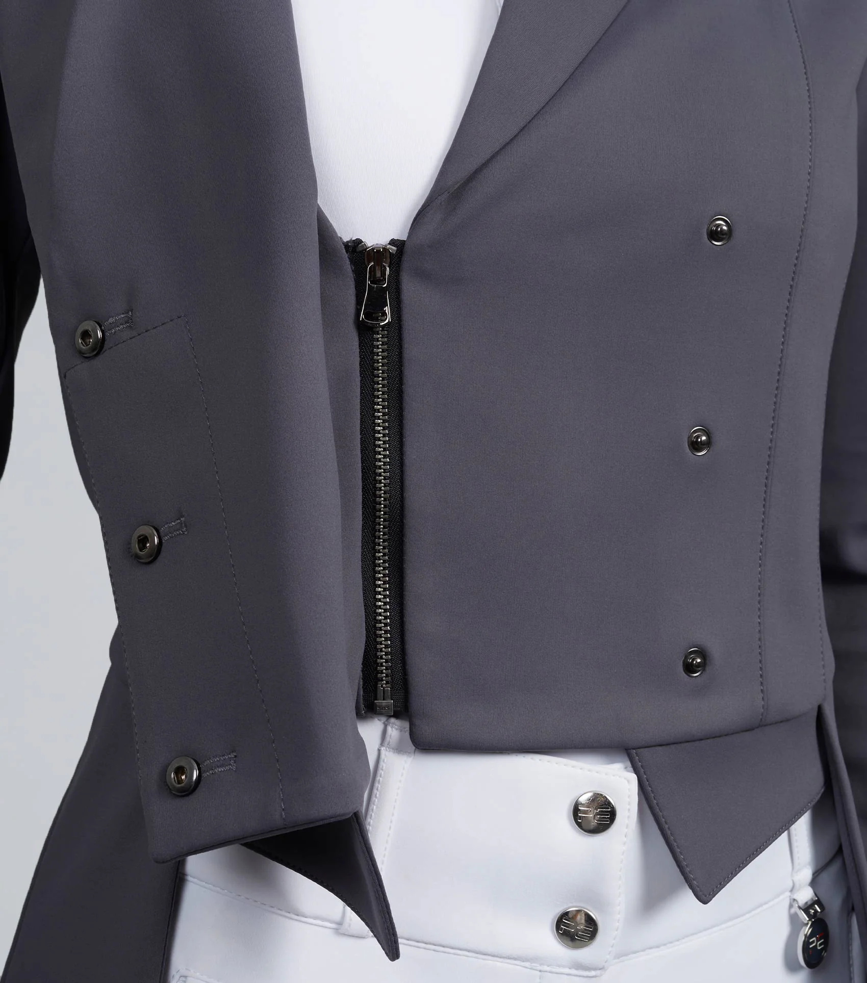 Capriole Ladies Short Tail Dressage Jacket Grey - Image 6
