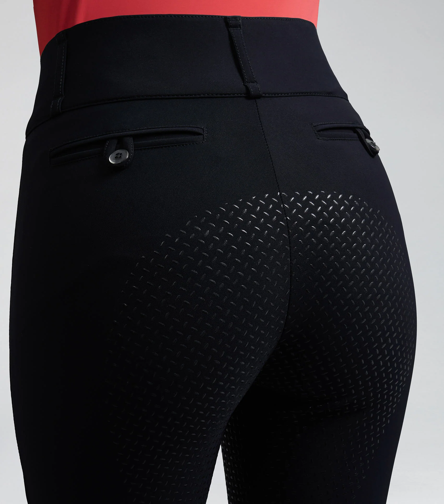 Carapello Ladies Full Seat Gel Riding Breeches Navy - Image 3