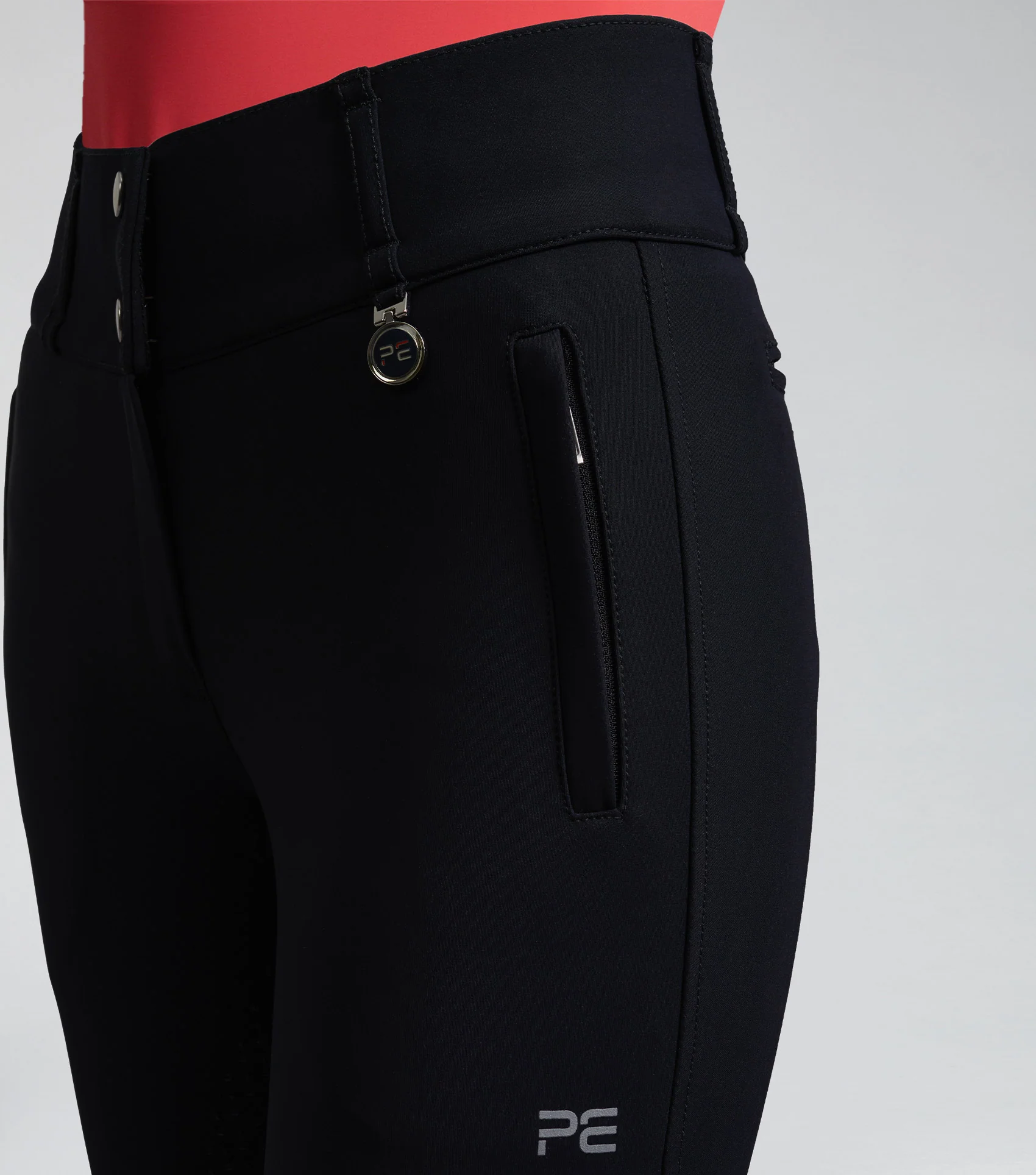 Carapello Ladies Full Seat Gel Riding Breeches Navy - Image 4