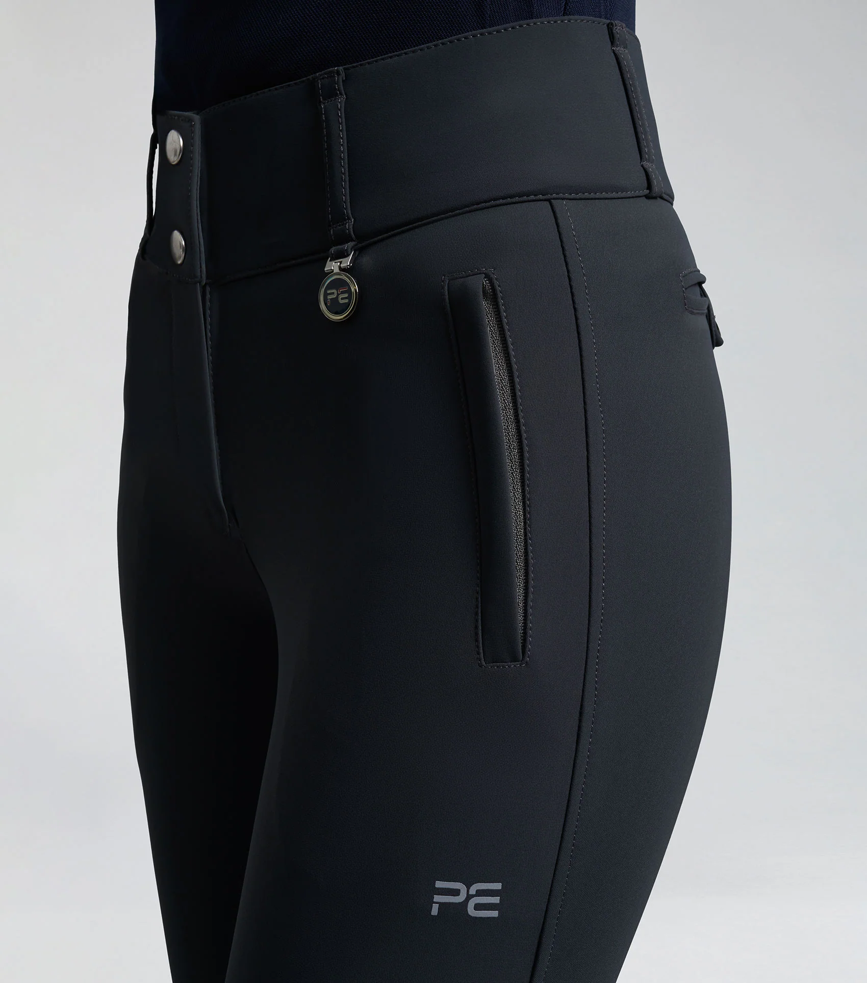 Carapello Ladies Full Seat Gel Riding Breeches Anthracite - Image 3