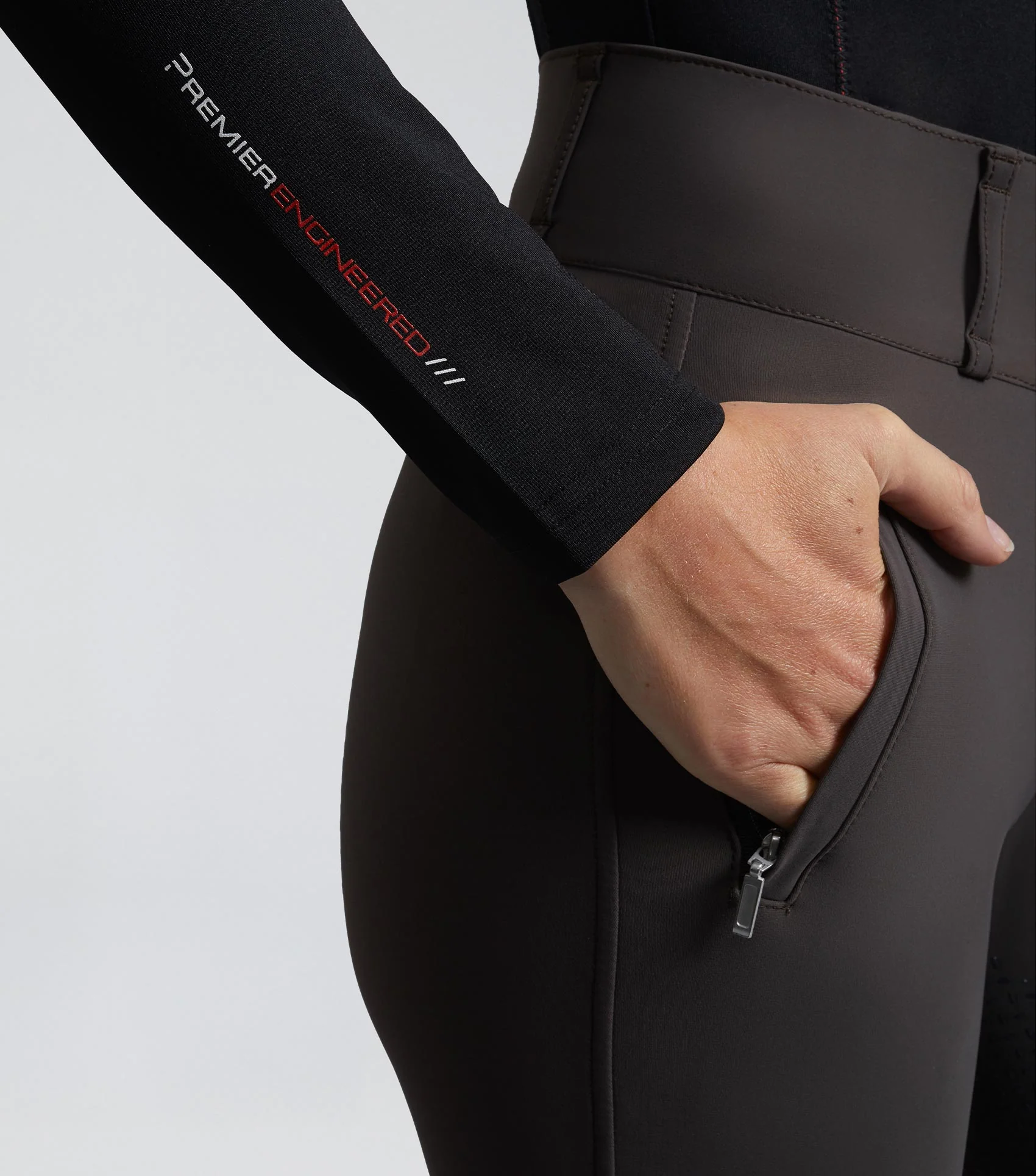 Carapello Ladies Full Seat Gel Riding Breeches Liquorice - Image 3