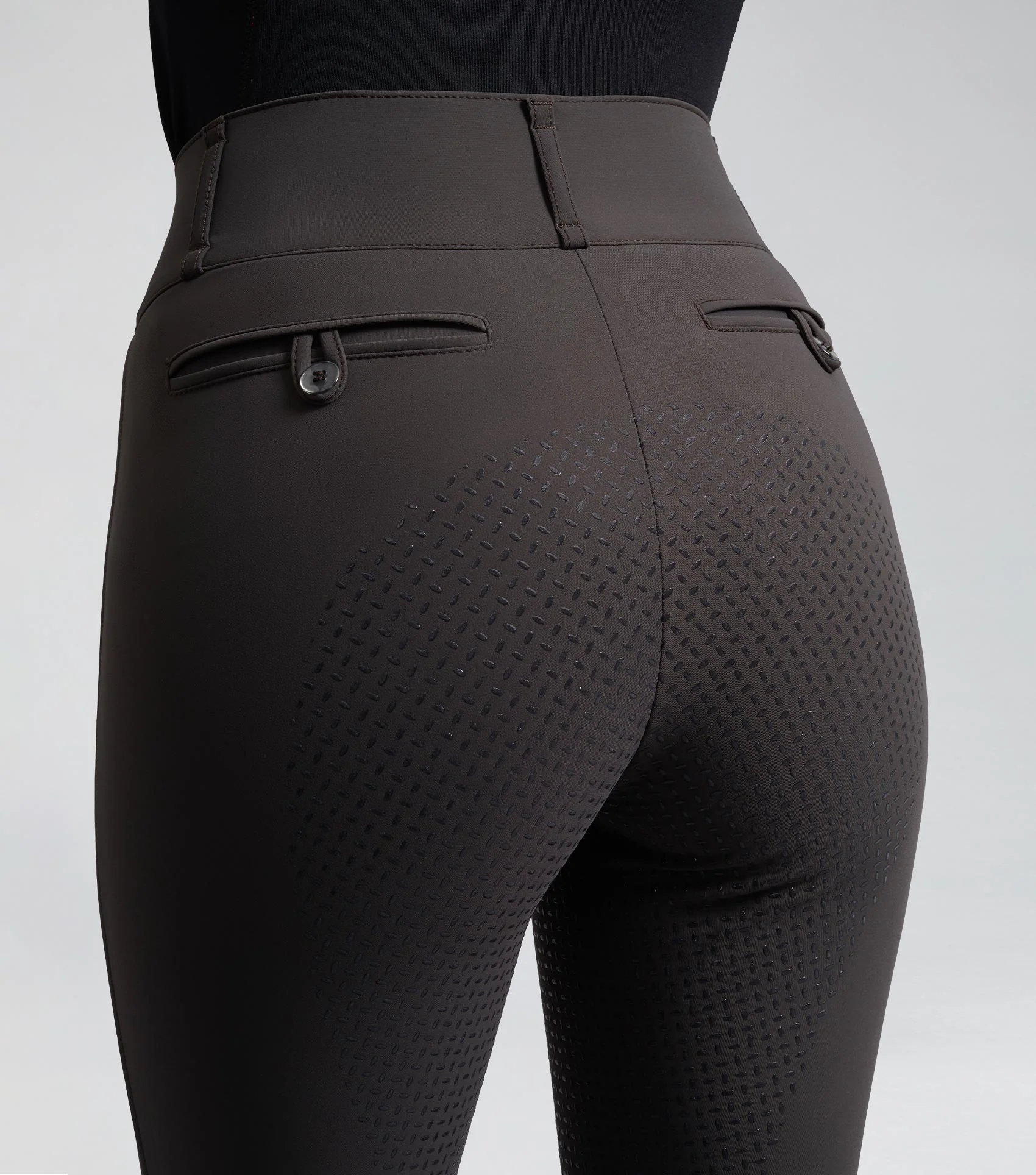 Carapello Ladies Full Seat Gel Riding Breeches Liquorice - Image 4