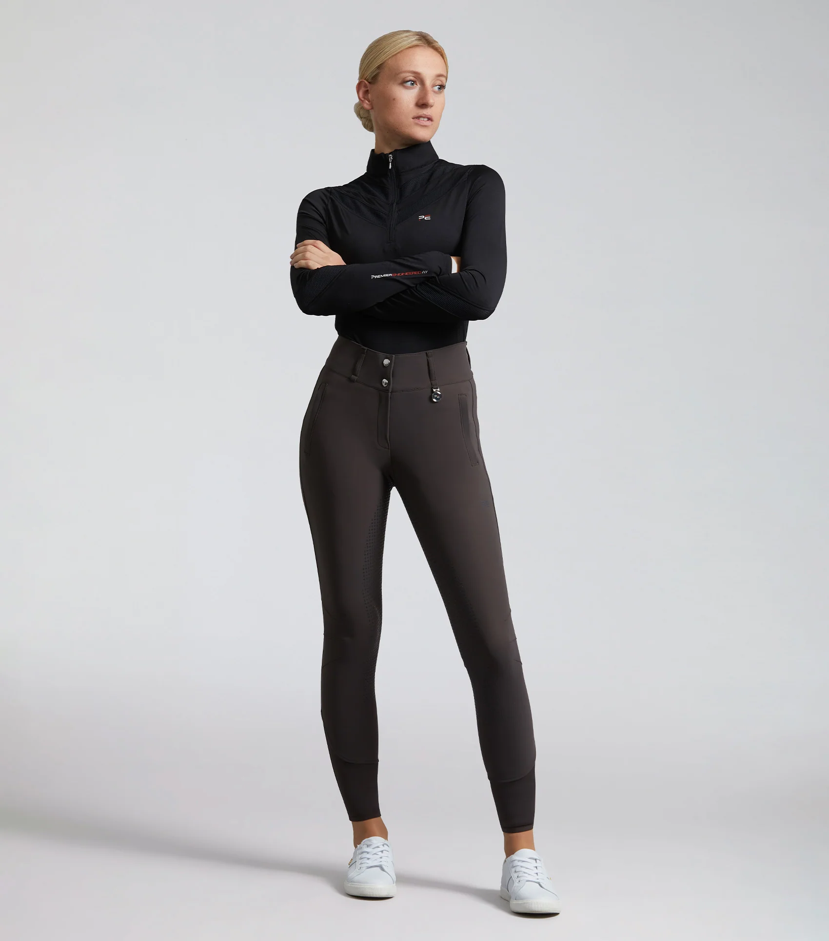 Carapello Ladies Full Seat Gel Riding Breeches Liquorice - Image 6