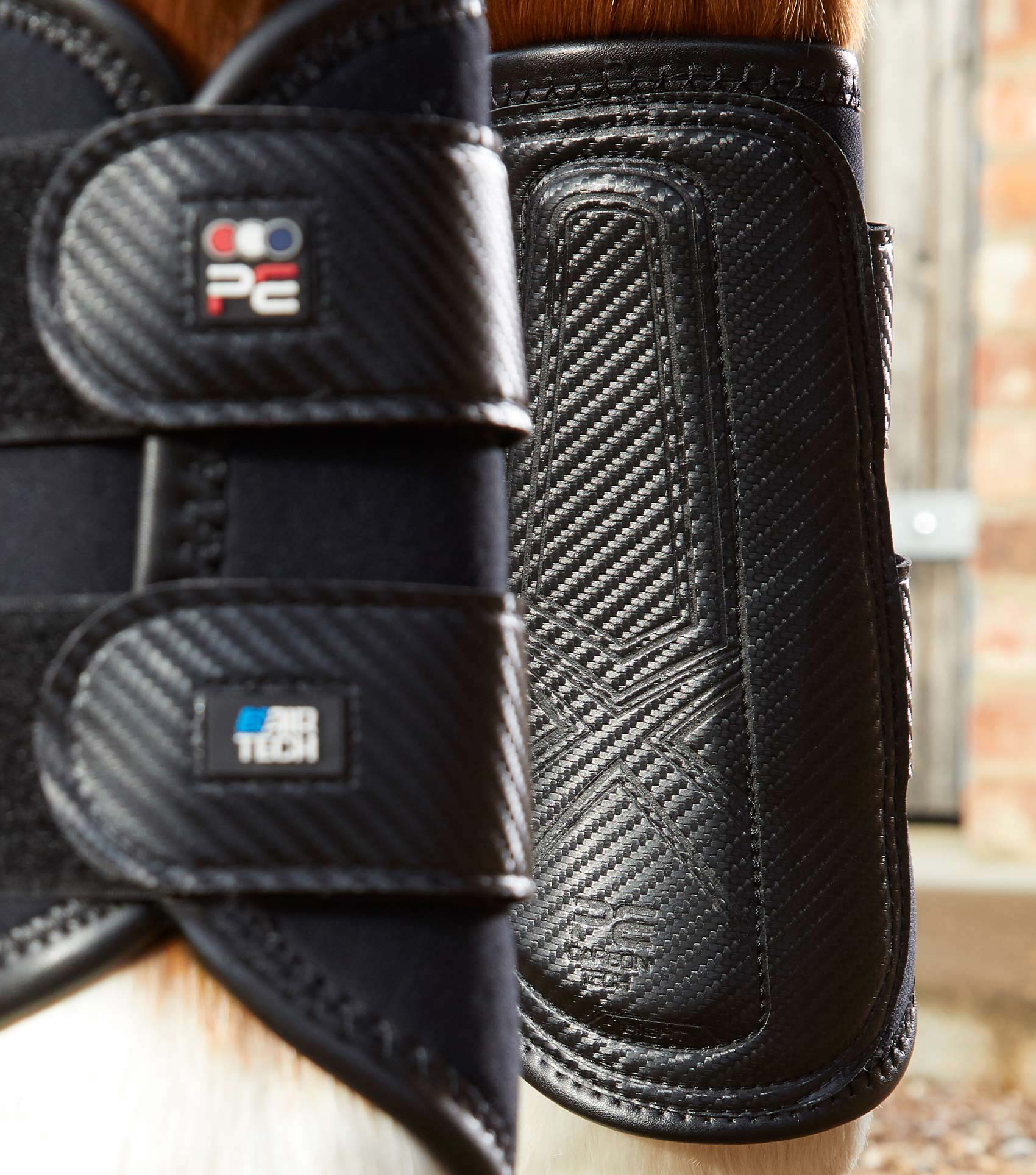 Carbon Air-Tech Double Locking Brushing Boots Black - Image 4