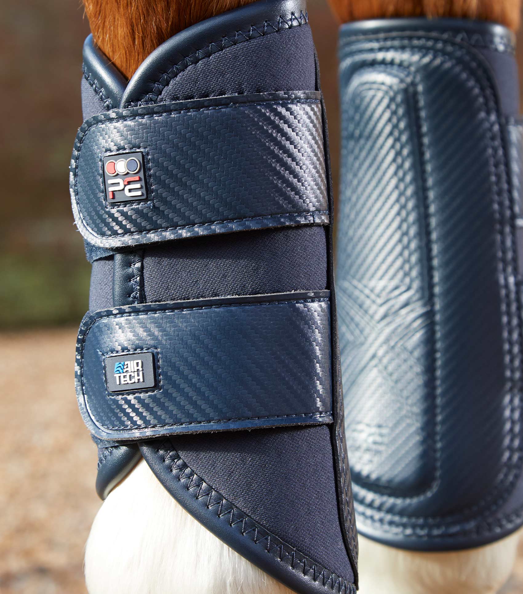 Carbon Air-Tech Double Locking Brushing Boots Navy - Image 3