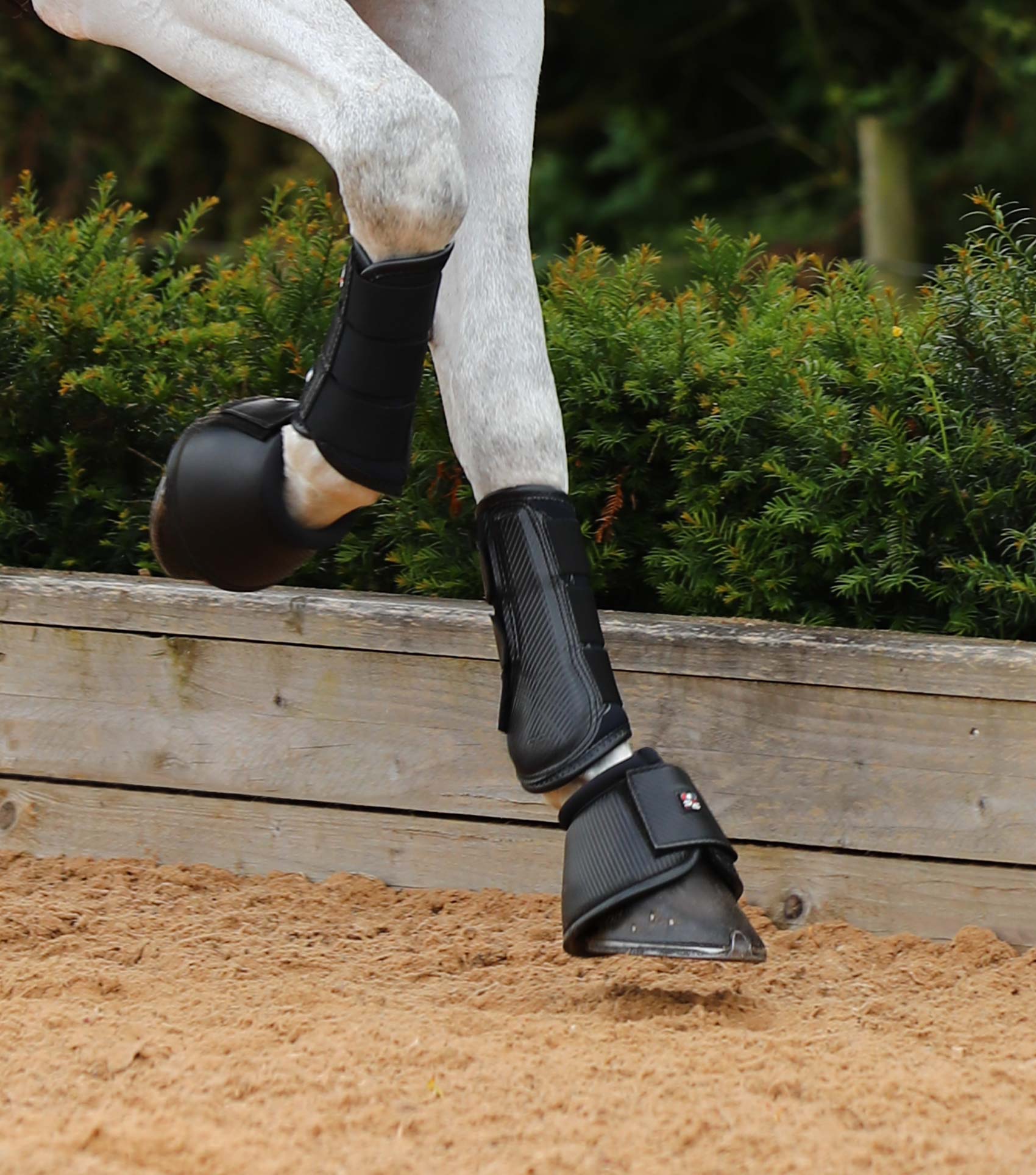 Carbon Air-Tech Single Locking Brushing Boots Black - Image 5