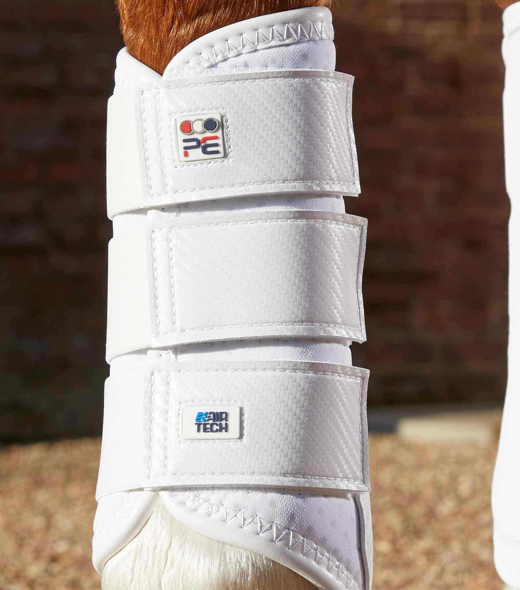 Carbon Air-Tech Single Locking Brushing Boots White - Image 4