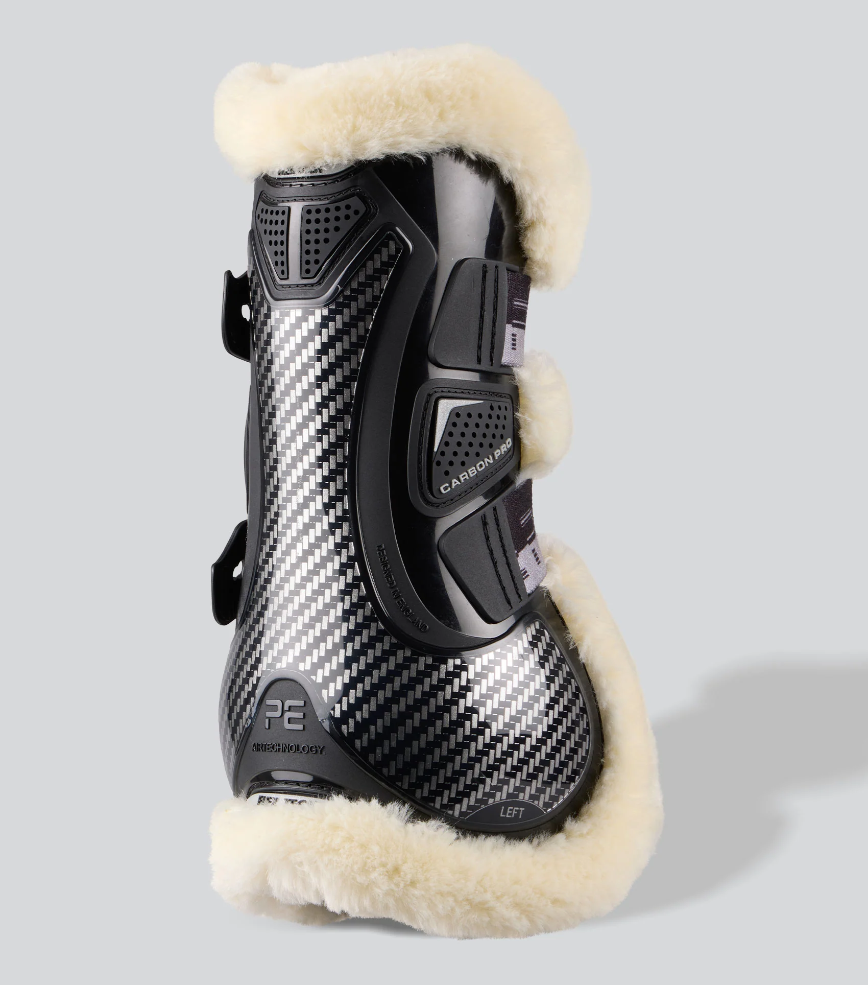 Carbon Pro Techno Wool Tendon Boots Black - Image 2