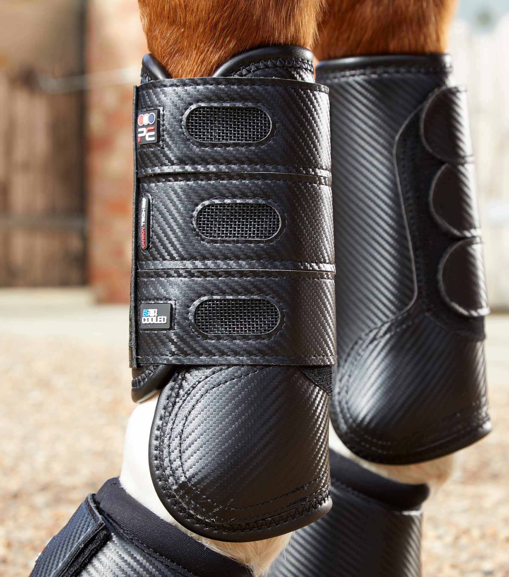 Carbon Tech Air Cooled Eventing Boots Black Front - Image 3