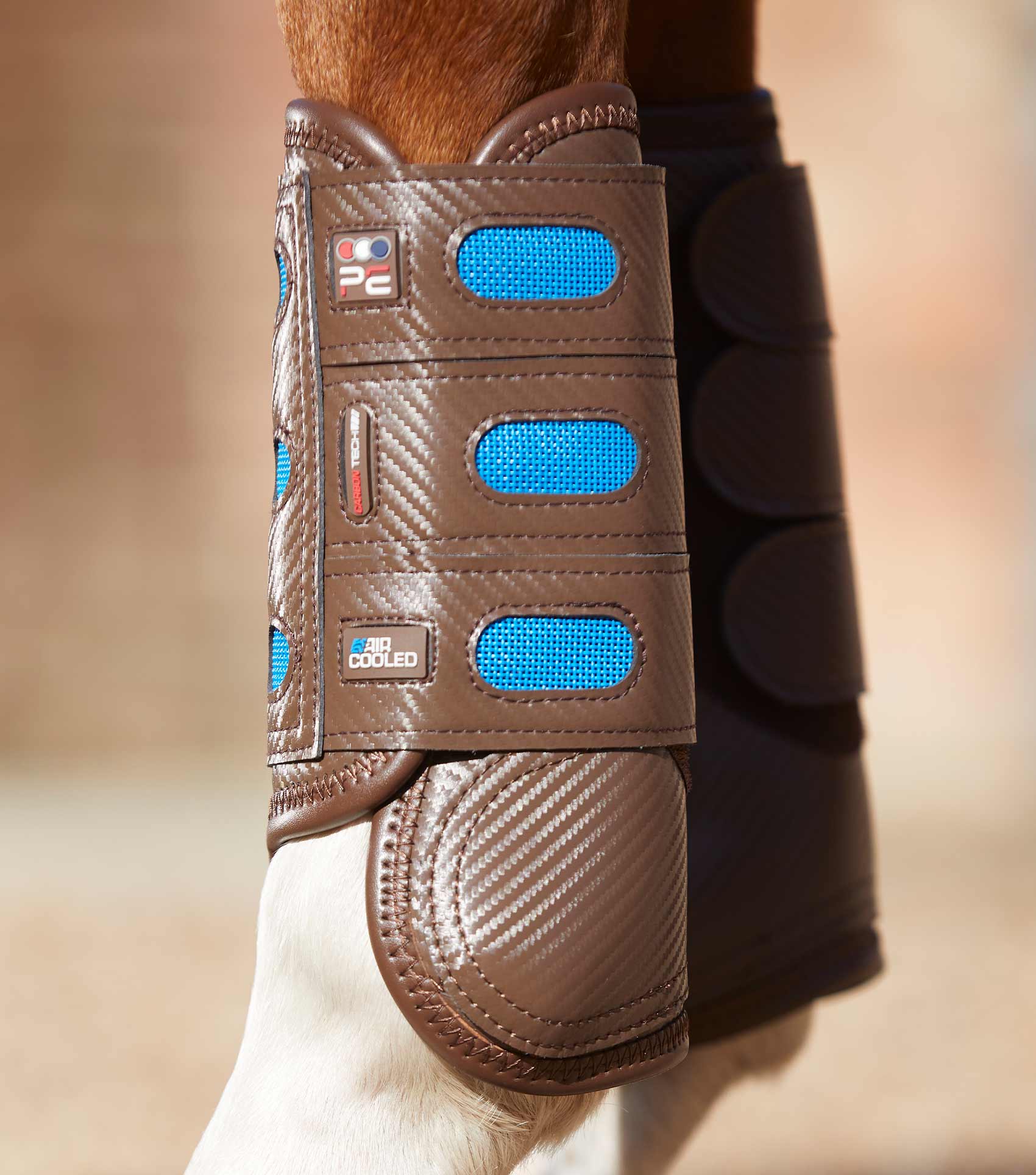 Carbon Tech Air Cooled Eventing Boots Brown Front - Image 3