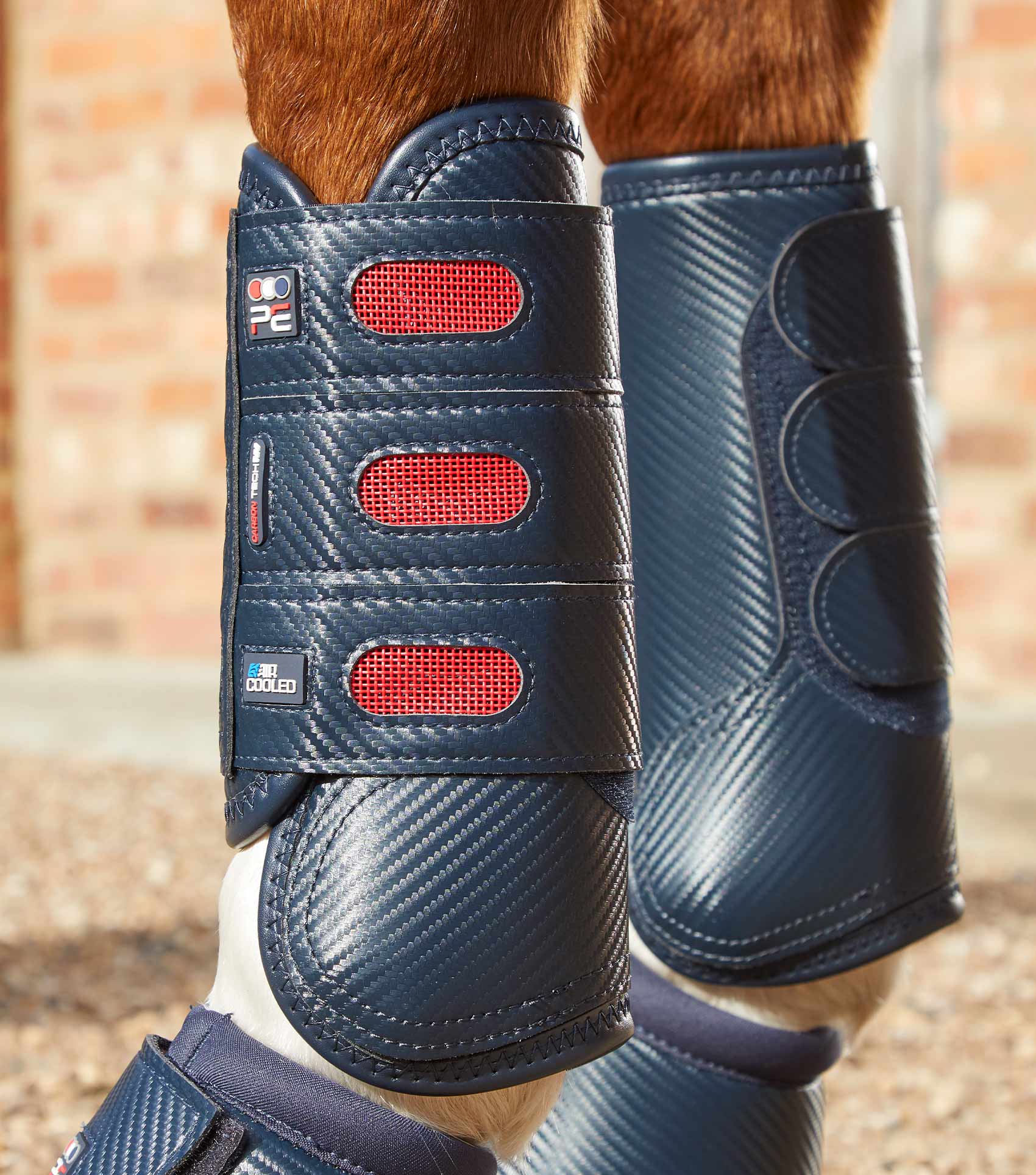 Carbon Tech Air Cooled Eventing Boots Navy Front - Image 3