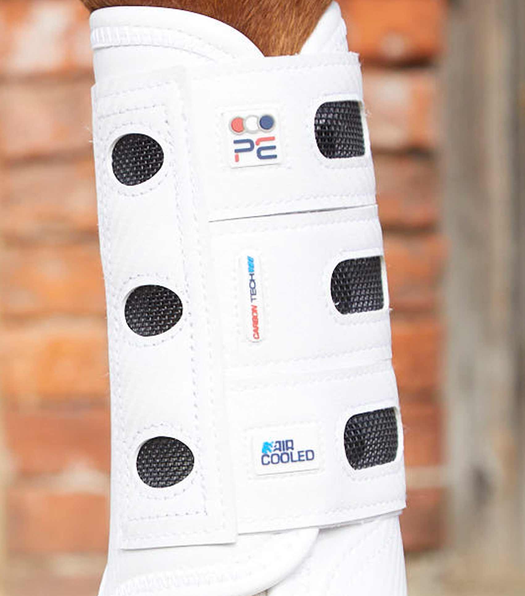 Carbon Tech Air Cooled Eventing Boots White Front - Image 4