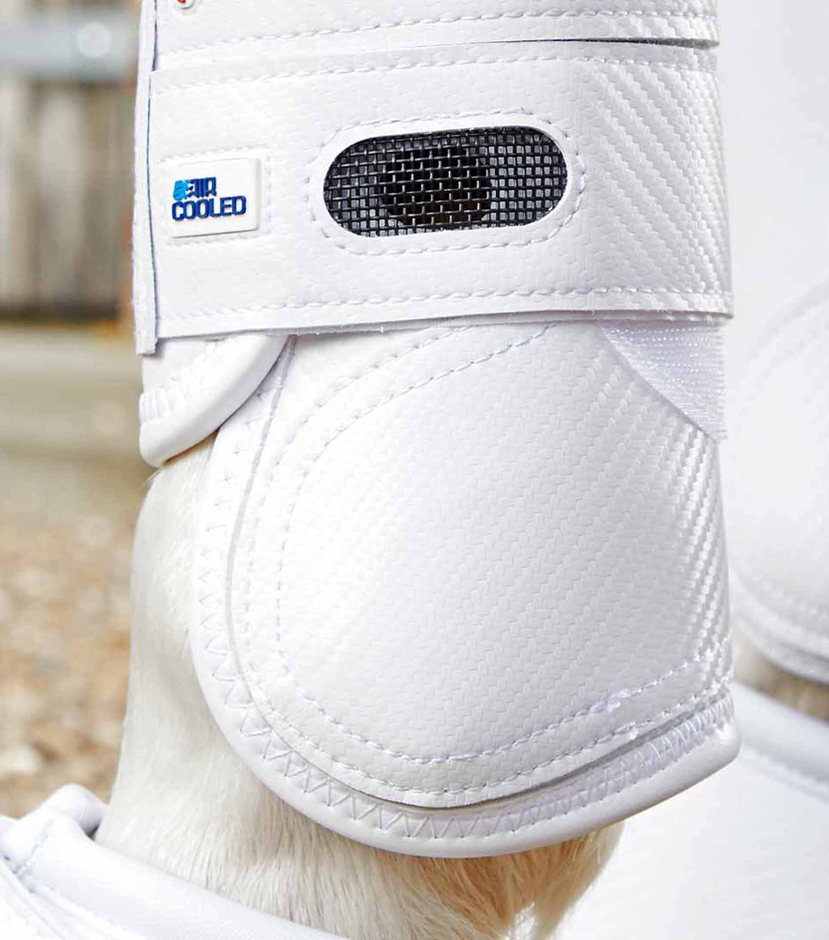 Carbon Tech Air Cooled Eventing Boots White Front - Image 5