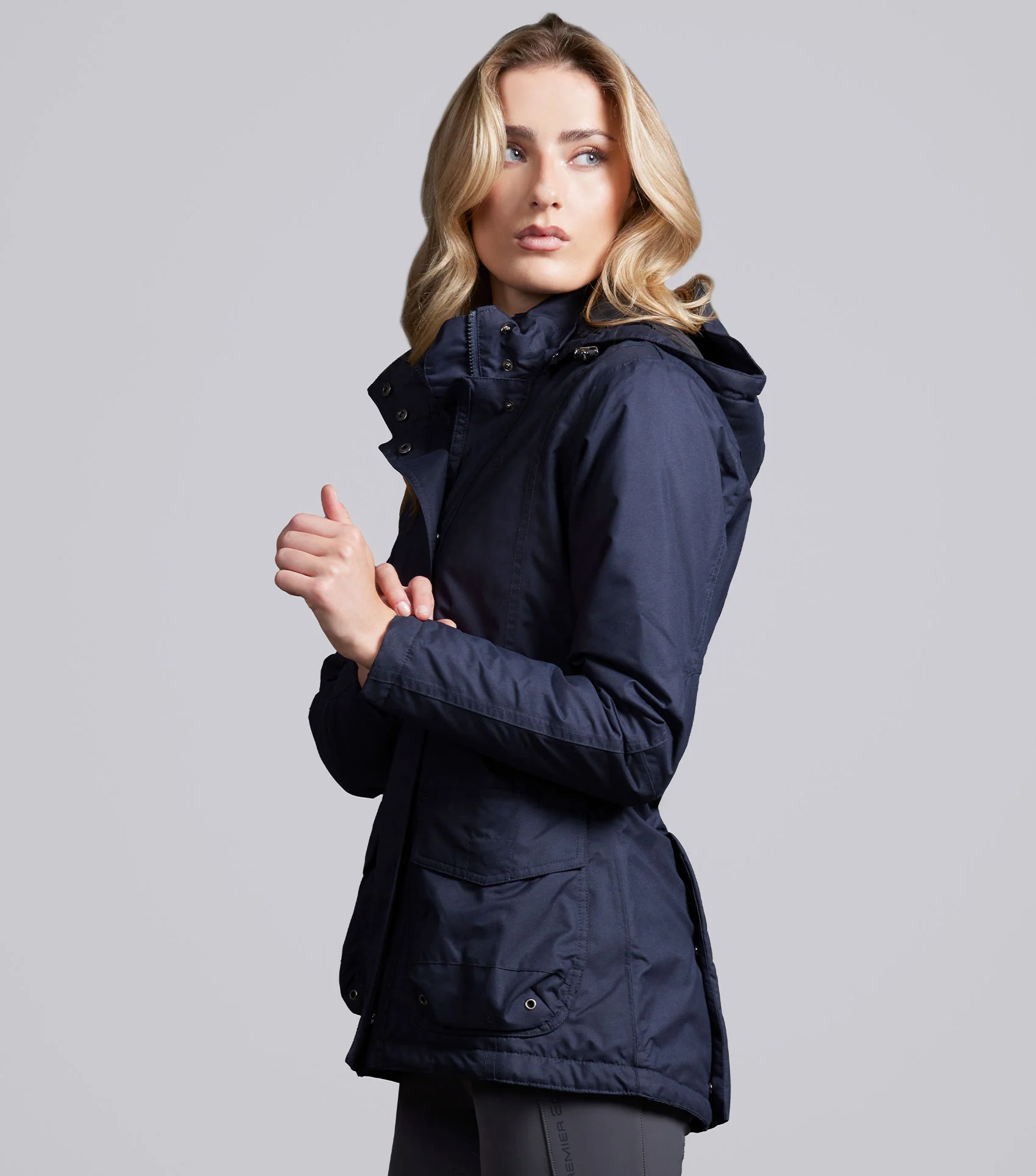 Cascata Ladies Waterproof Coat Navy - Image 5