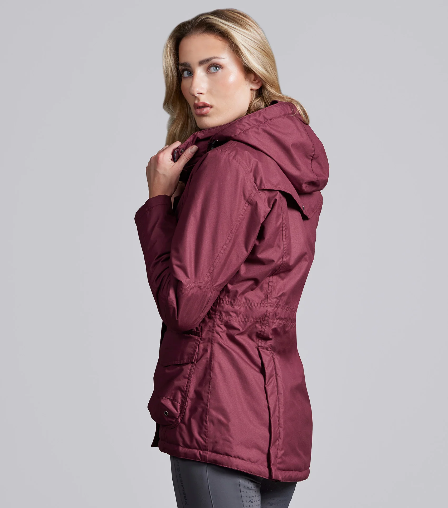 Cascata Ladies Waterproof Coat Wine - Image 5