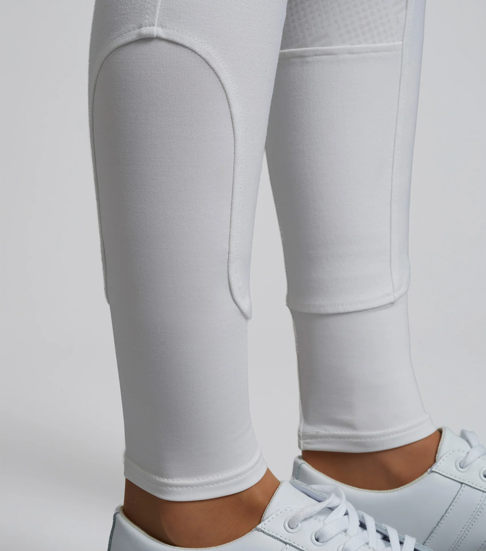 SALE - Cassa Ladies Full Seat Gel Competition Riding Breeches White - Image 5