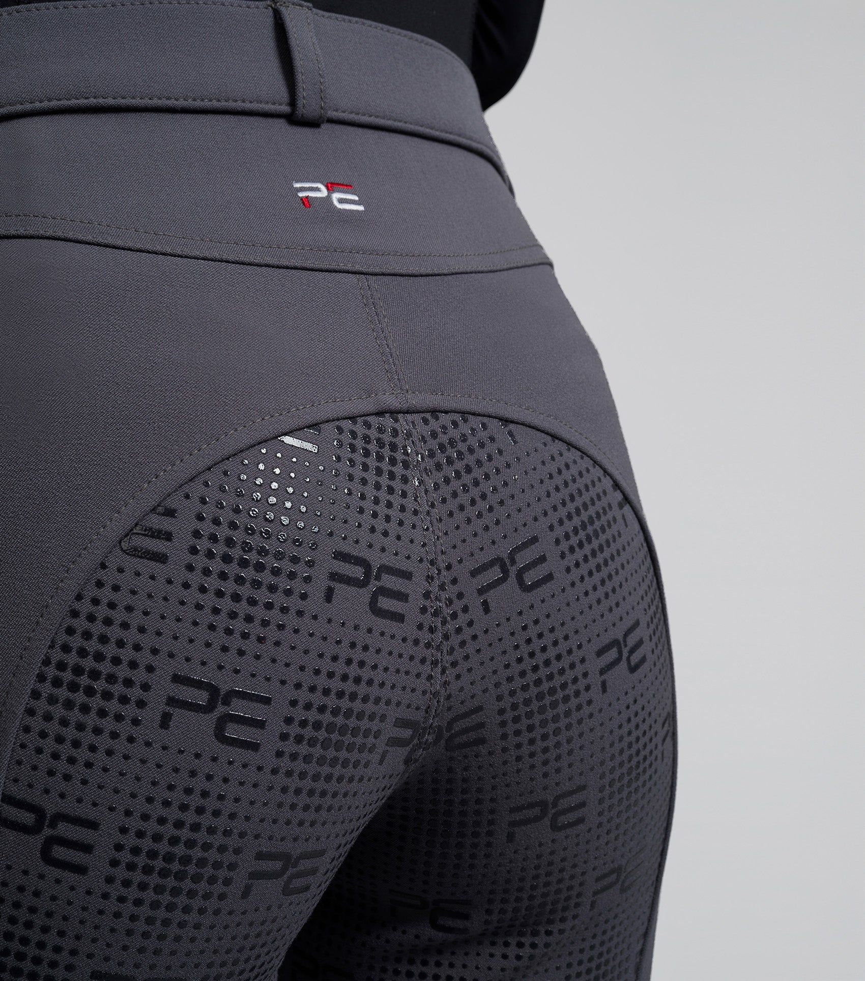 SALE - Cassa Ladies Full Seat Gel Riding Breeches Anthracite - Image 3