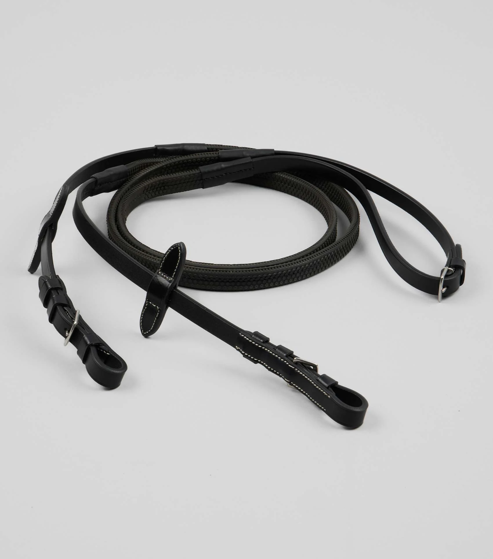 Cassano Rubber Grip Reins Black - Image 3