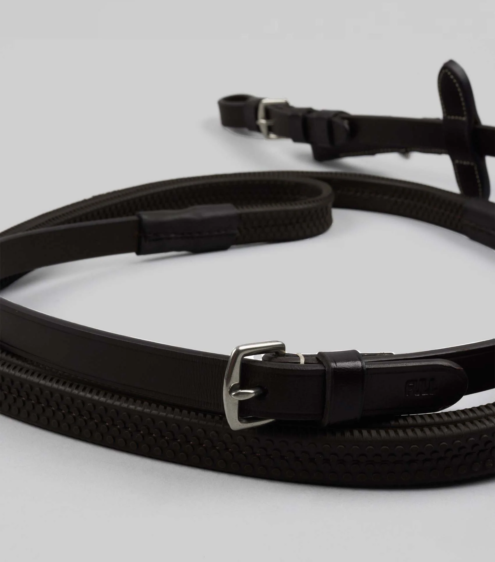 Cassano Rubber Grip Reins Brown - Image 4