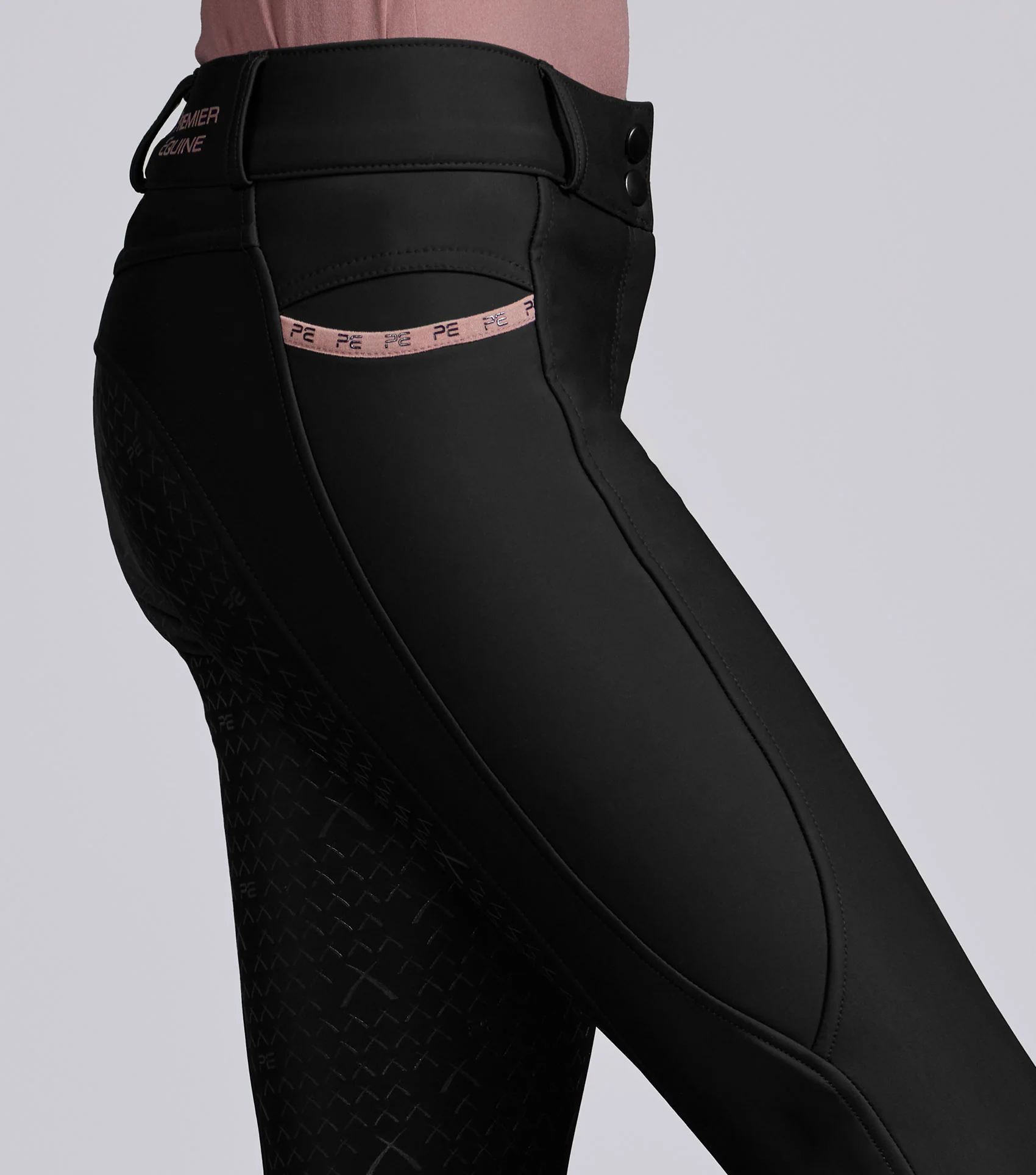 SALE - Catori Womens Gel Full Seat Riding Breeches Black - Image 3