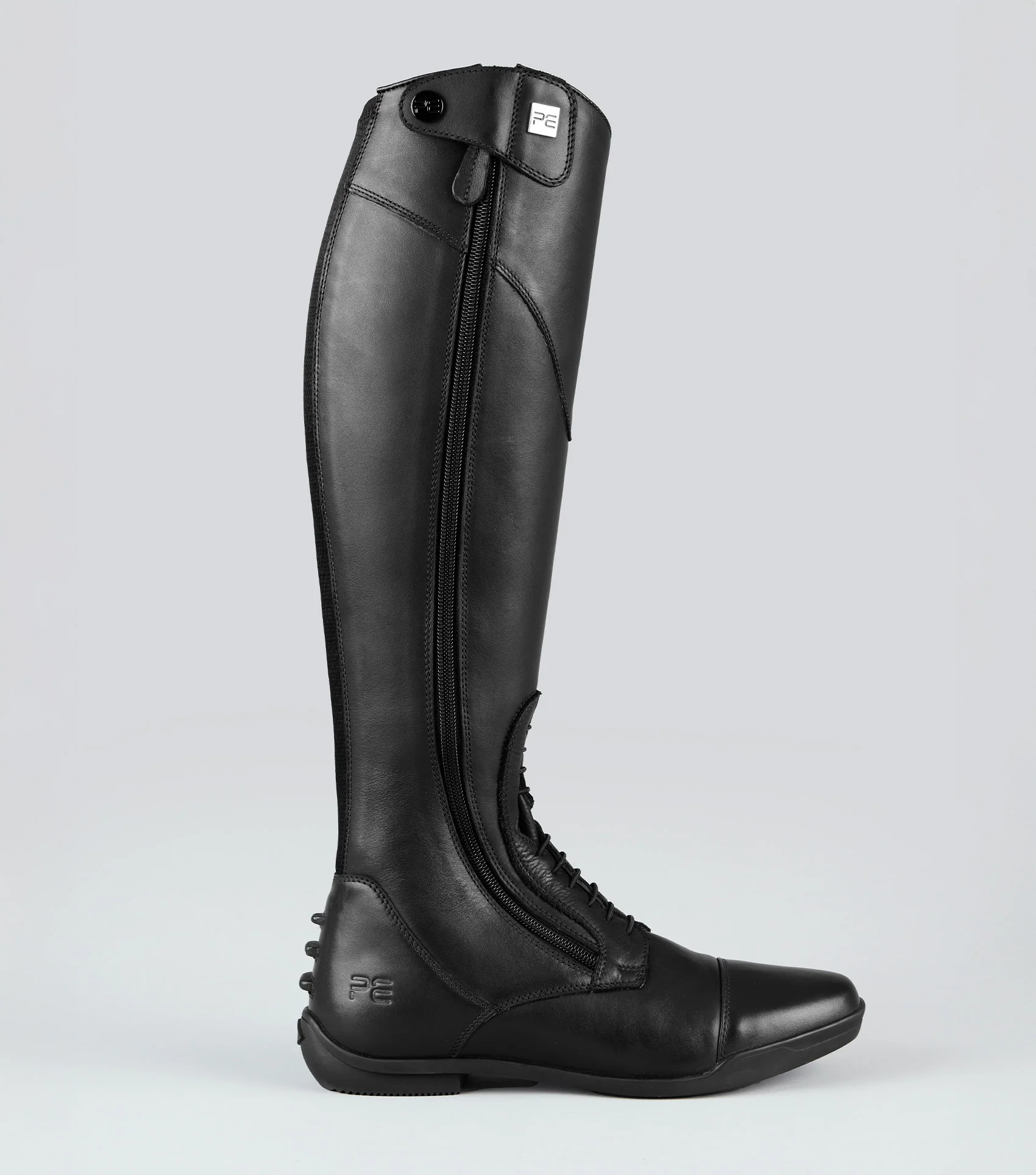 Cedo Womens Leather Field Tall Riding Boots Black - Image 4