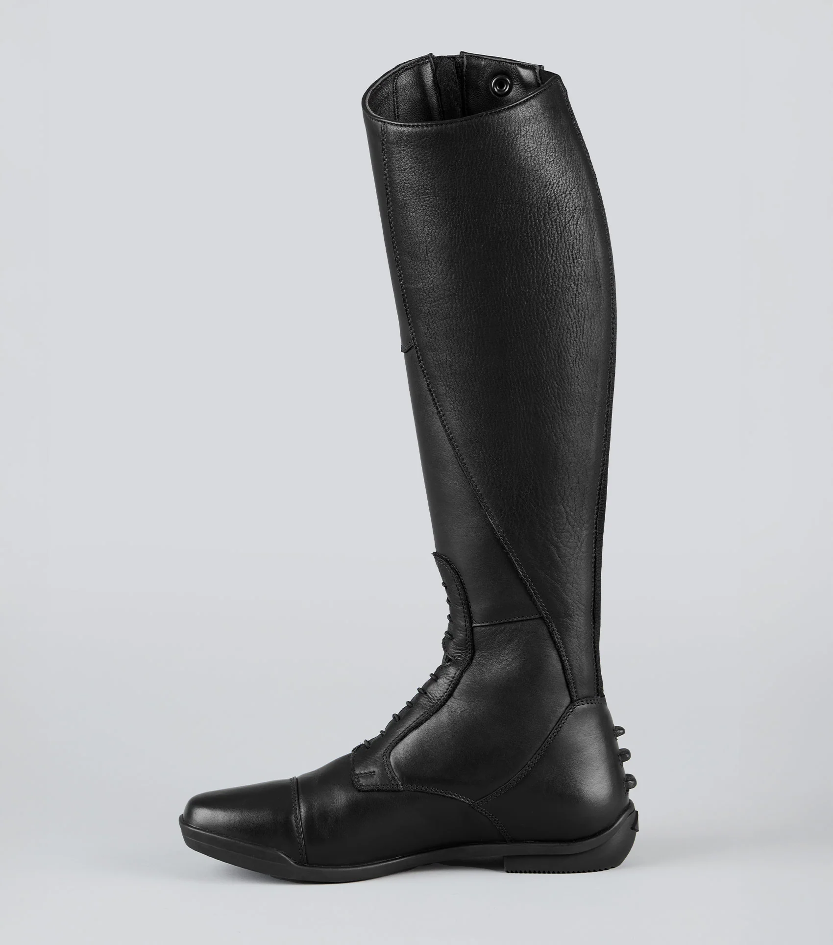 Cedo Womens Leather Field Tall Riding Boots Black - Image 5