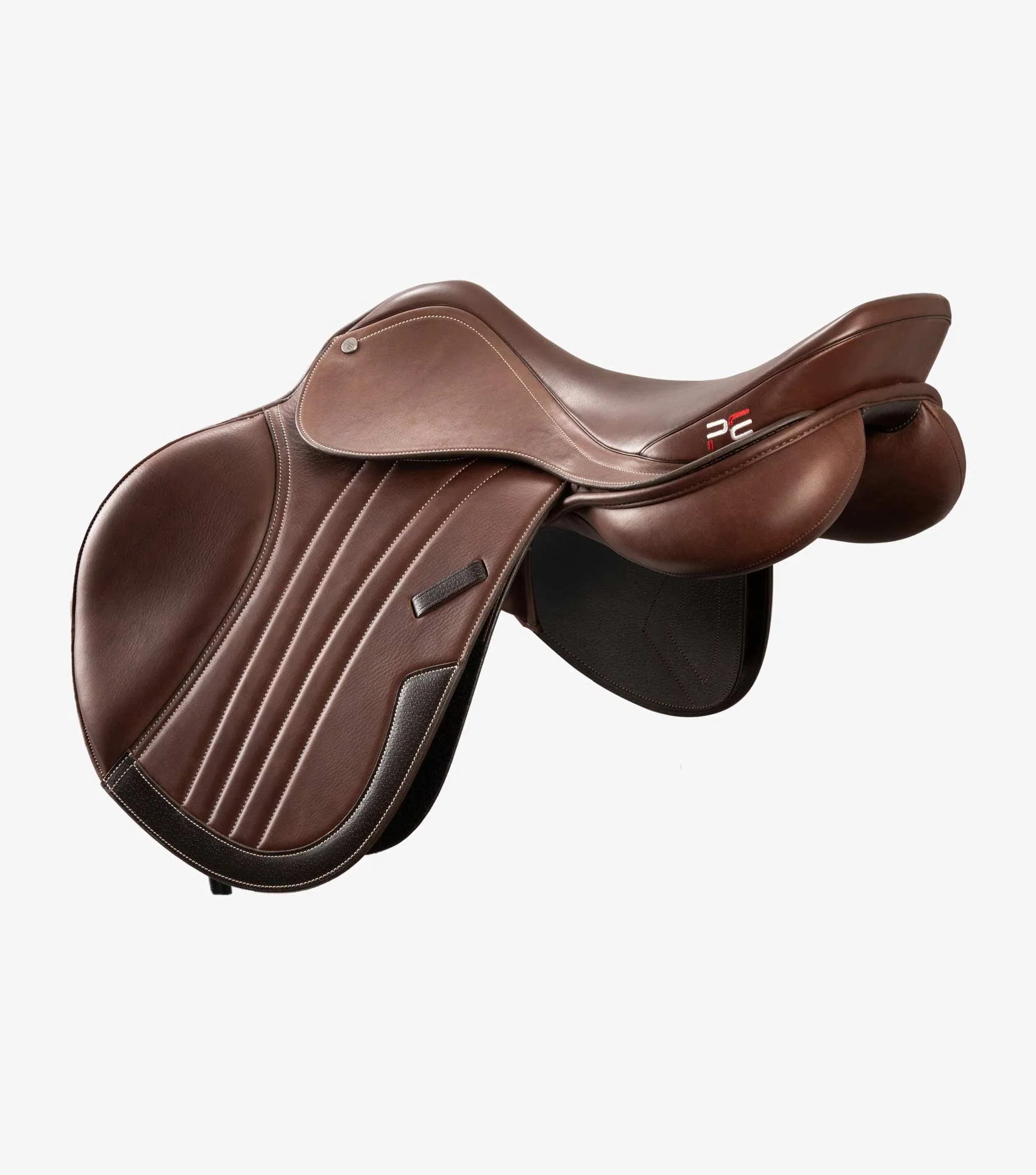 Chamonix Leather Close Contact Jump Saddle Brown - Image 3