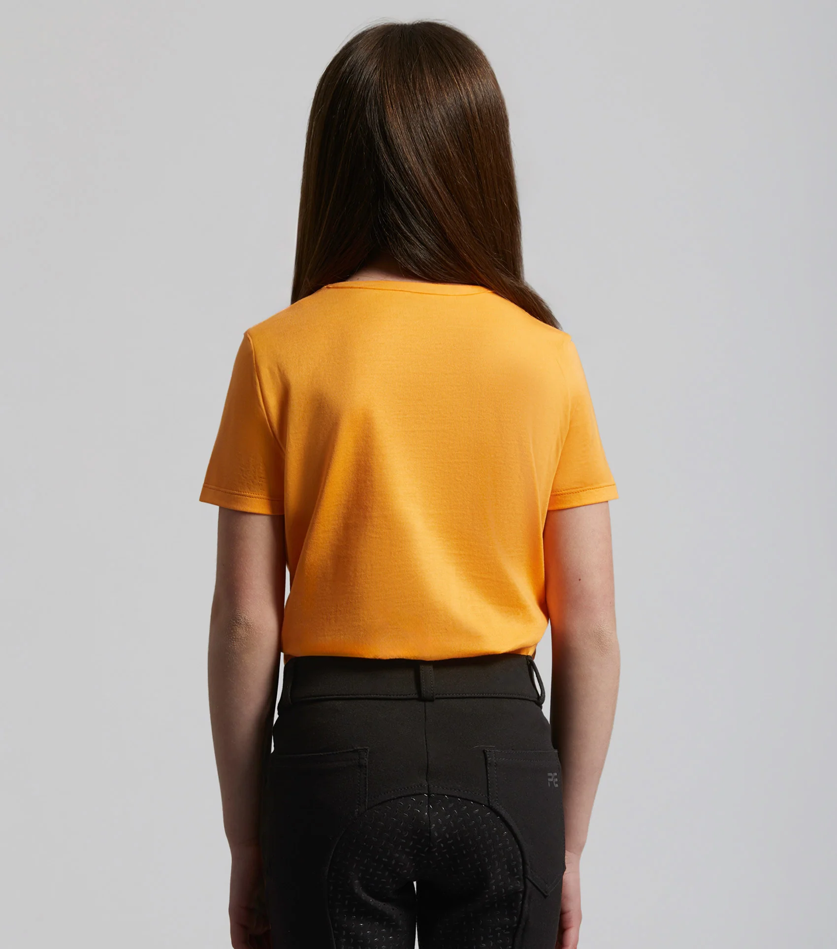SALE - Chiaro Girls Cotton Riding T-Shirt Orange - Image 3