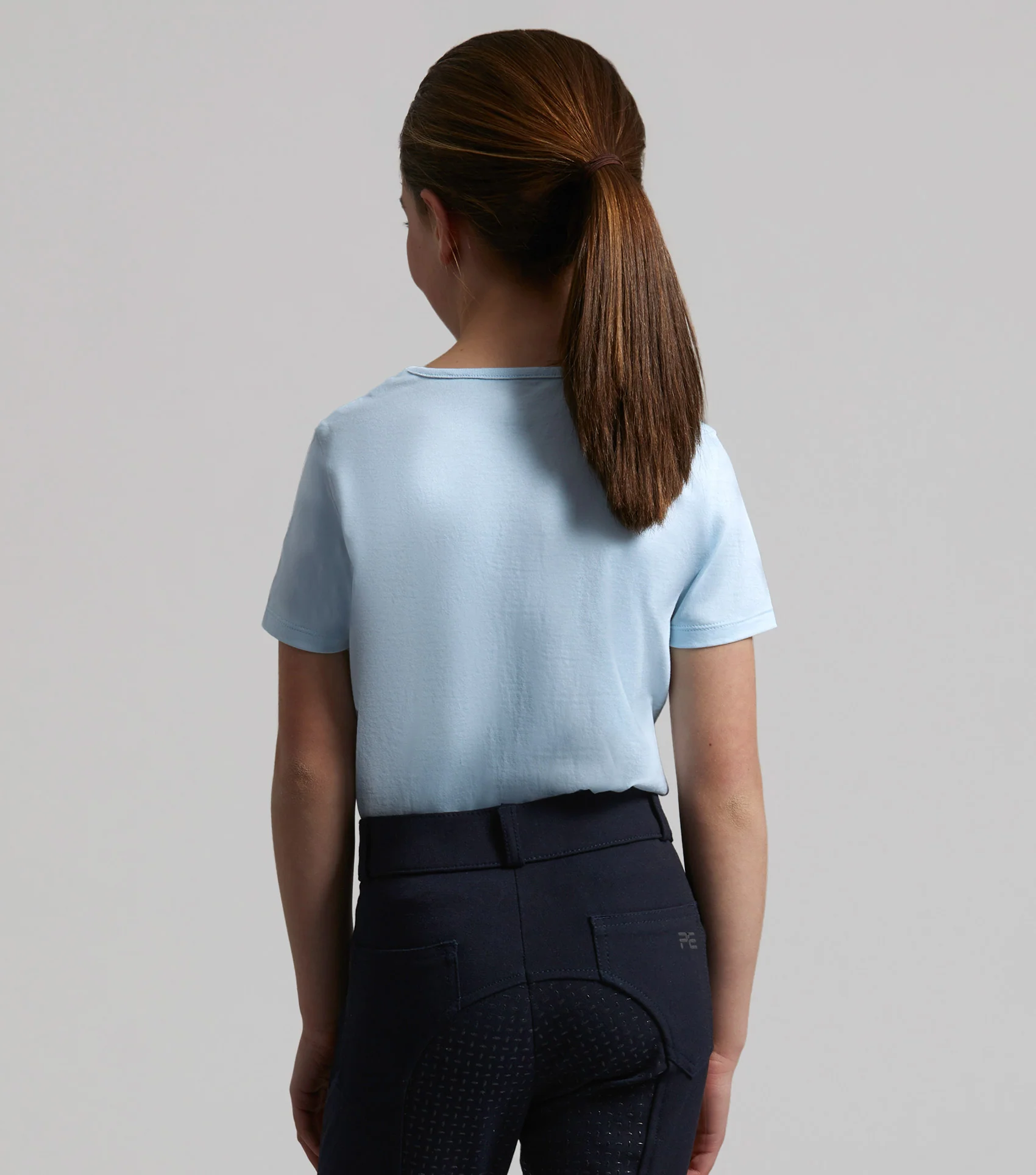 SALE - Chiaro Girls Cotton Riding T-Shirt Blue - Image 3