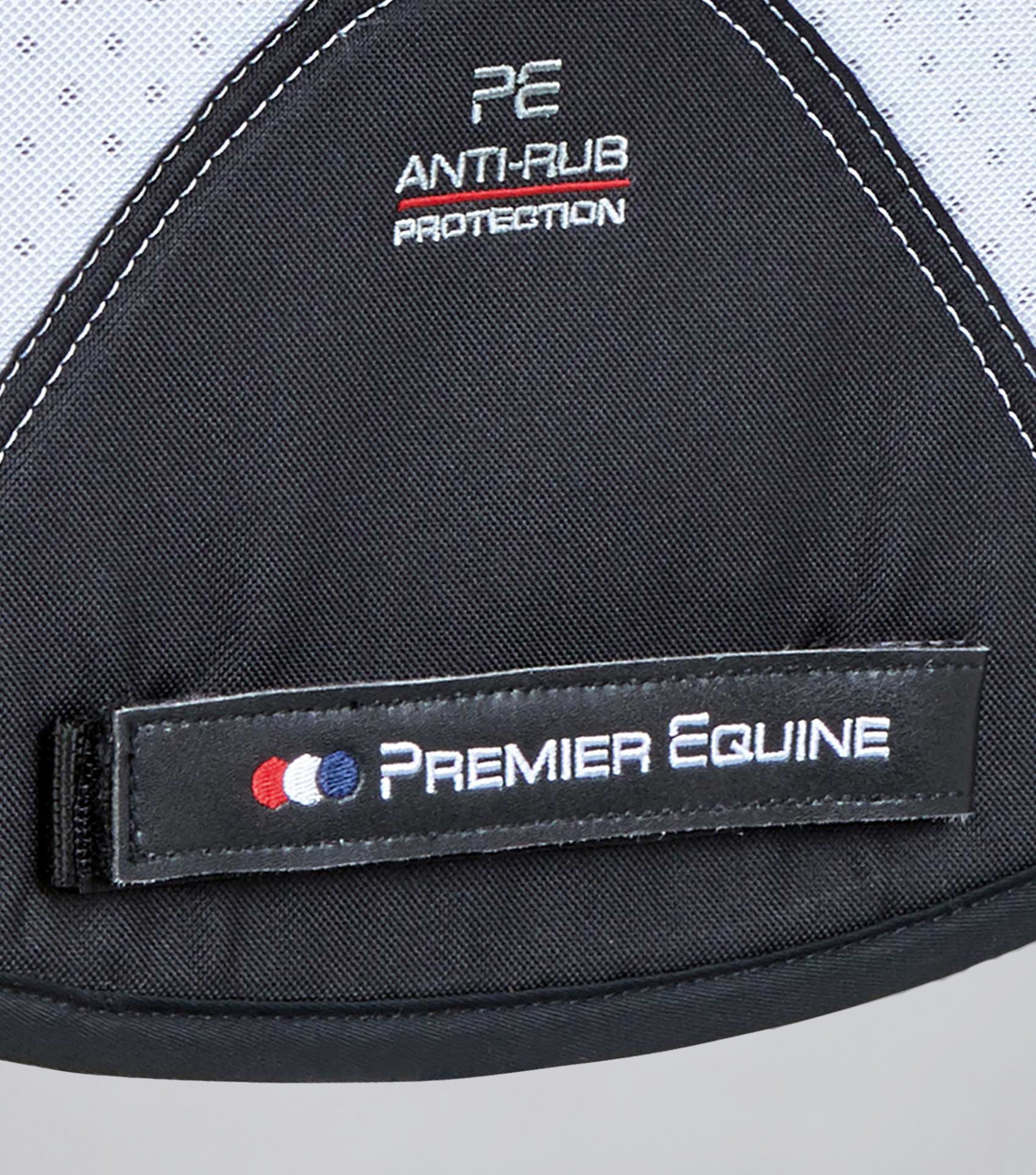 Close Contact Airtechnology Shockproof Wool Saddle Pad - Dressage Square White/Black Wool - Image 5