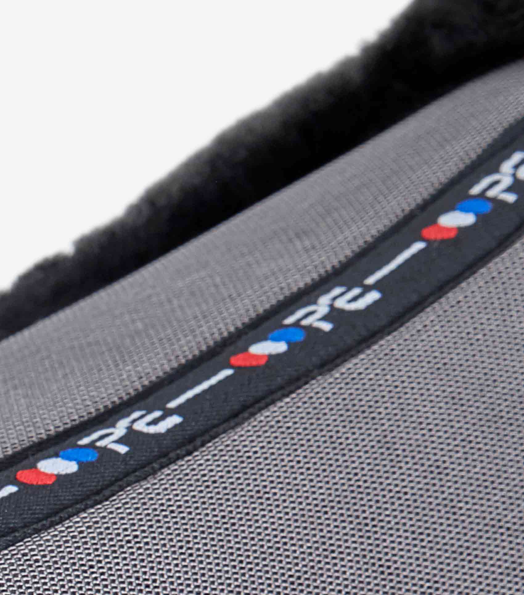 Close Contact Airtechnology Shockproof Wool Saddle Pad - Dressage Square Grey/Black Wool - Image 6