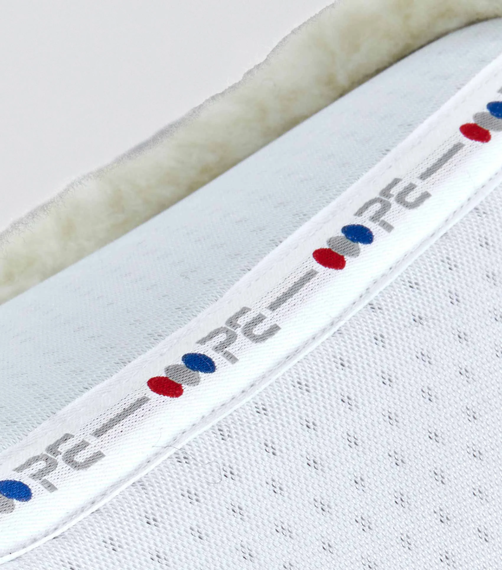 Close Contact Airtechnology Shockproof Wool Saddle Pad - Dressage Square White/Natural Wool - Image 6